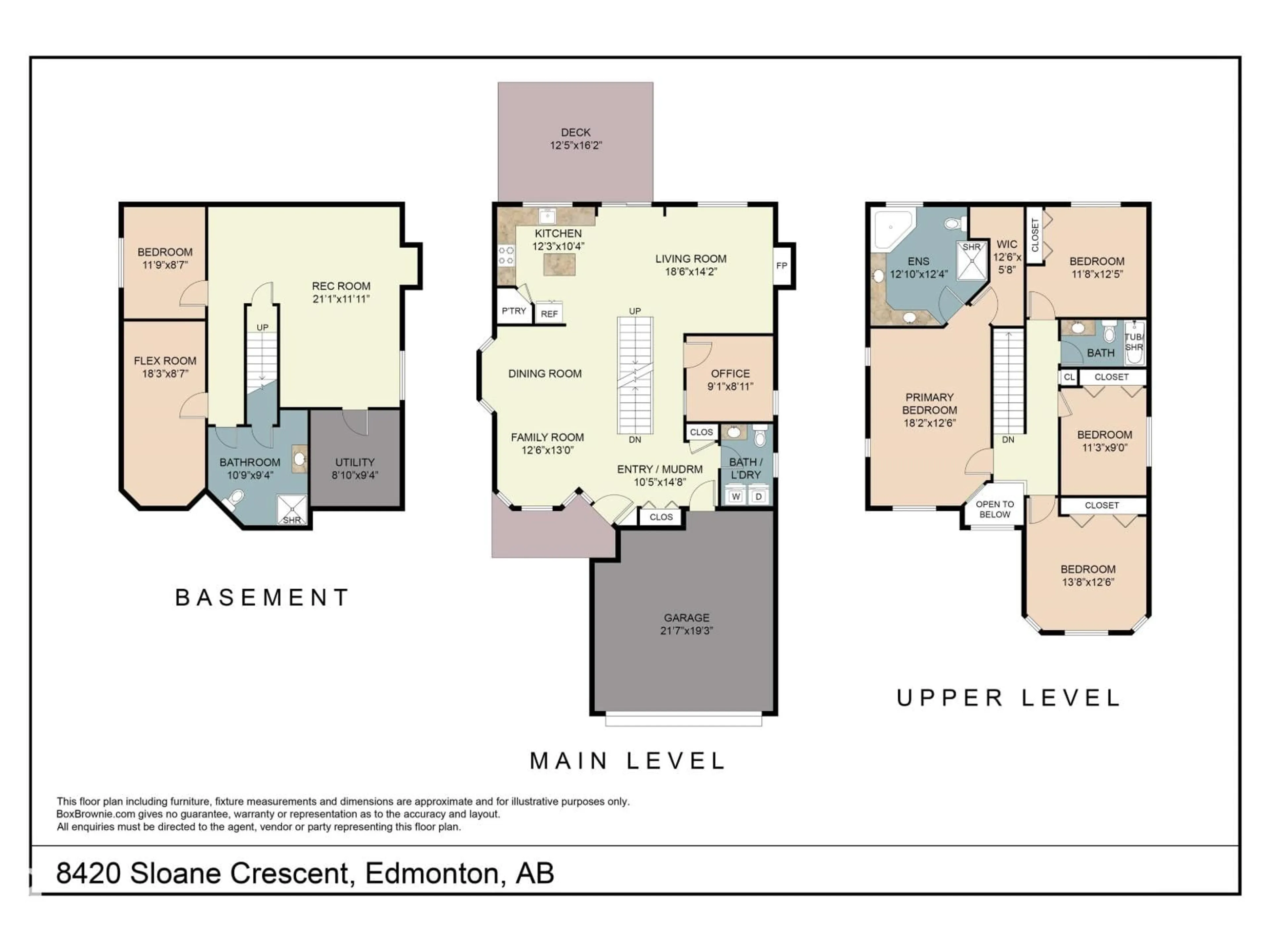 Floor plan for 8420 SLOANE CR, Edmonton Alberta T6R0L4