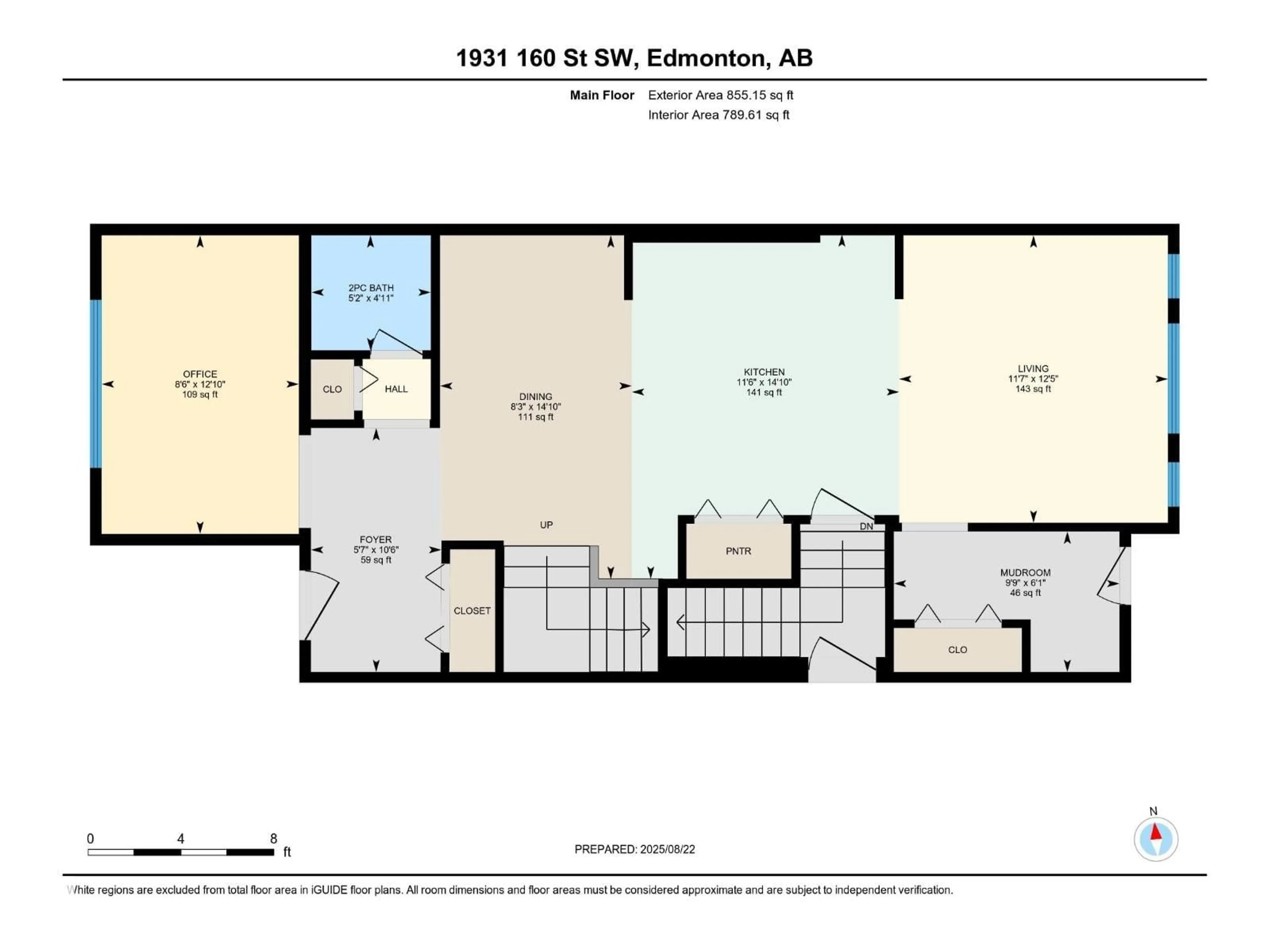 Floor plan for SW - 1931 160 ST, Edmonton Alberta T6W4X6