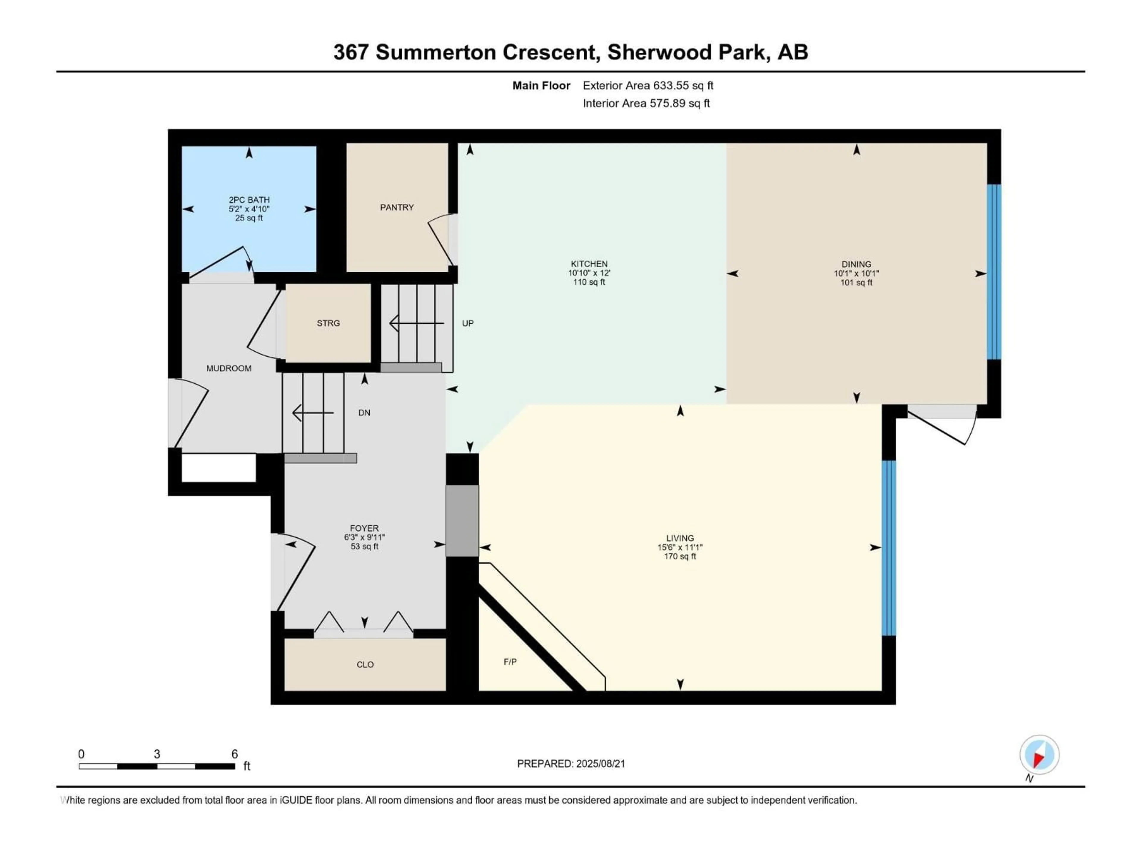Floor plan for 367 SUMMERTON CR, Sherwood Park Alberta T8H2V4