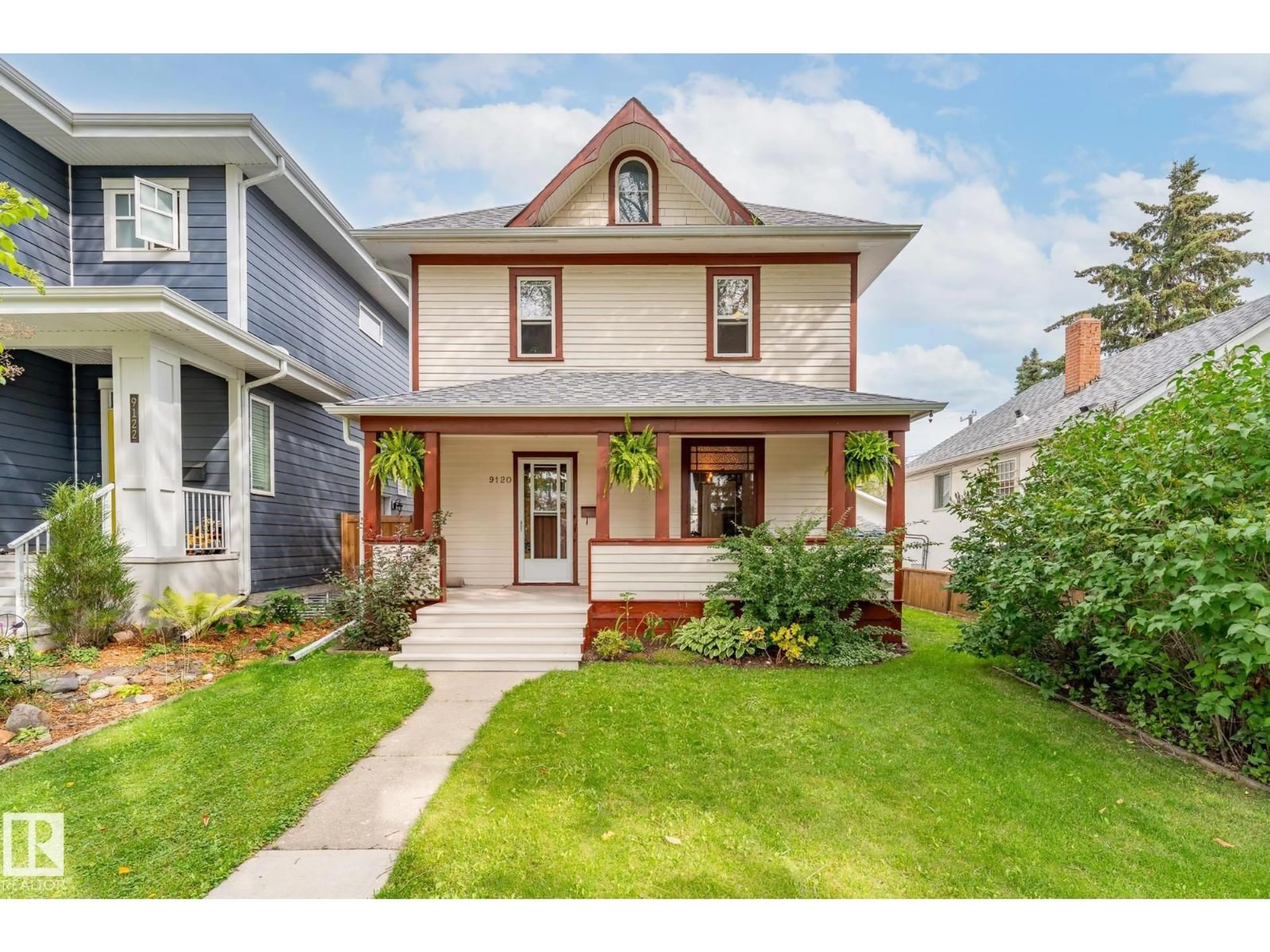 Home with brick exterior material, street for 9120 80 AV, Edmonton Alberta T6C0T8