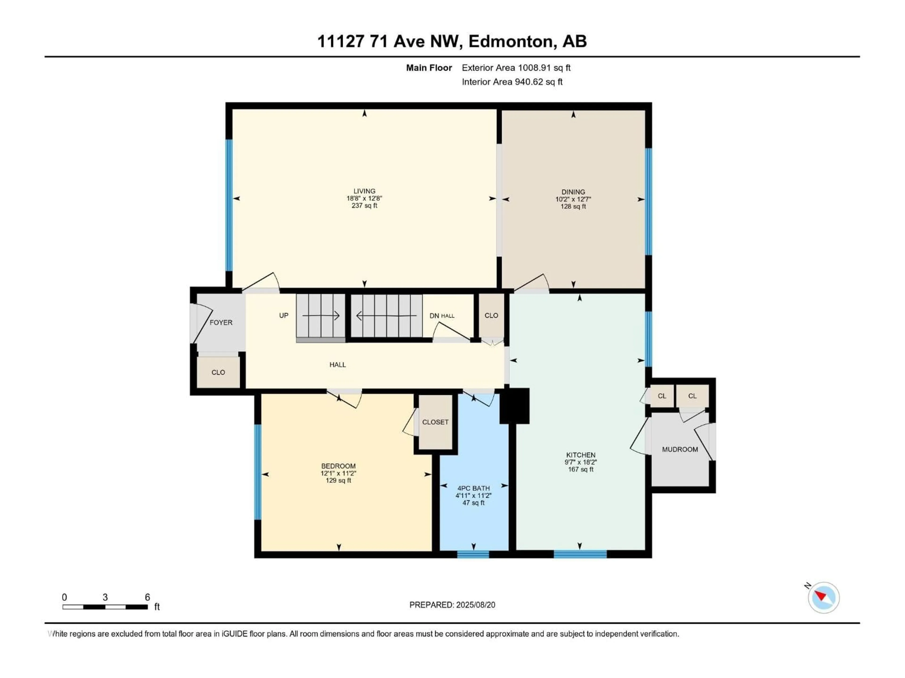 Floor plan for 11127 71 AV, Edmonton Alberta T6H3A8