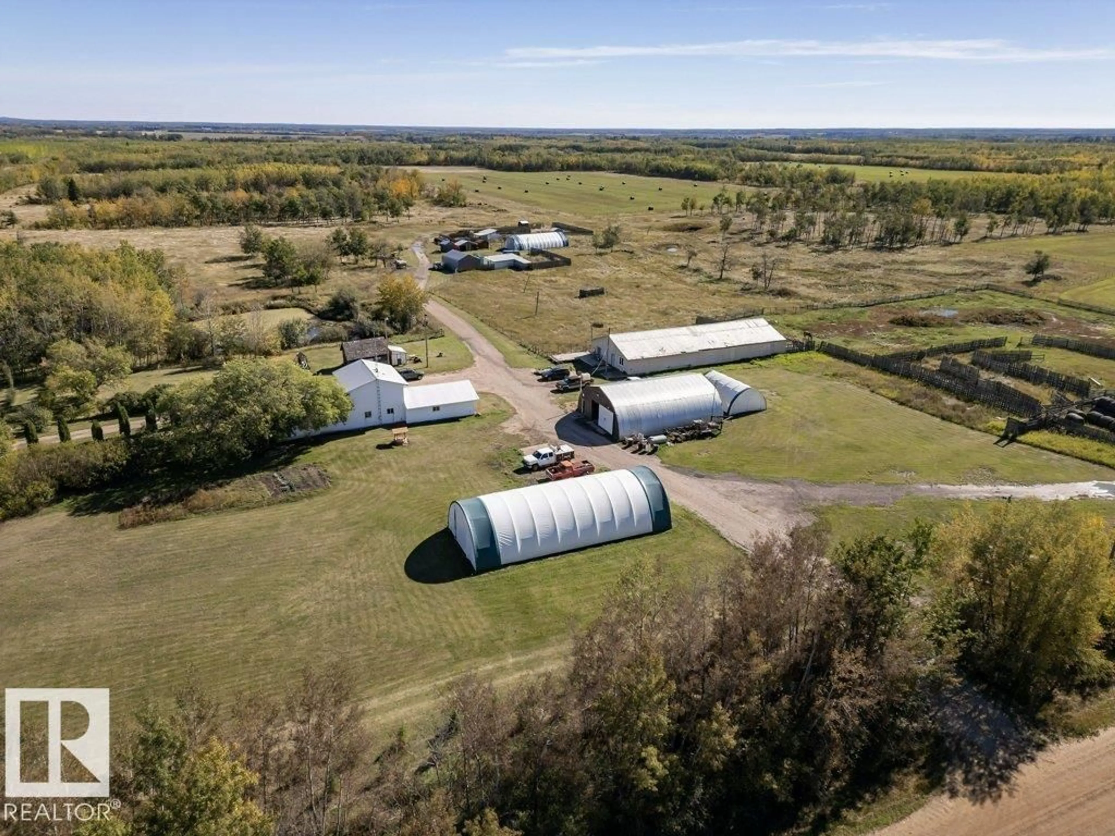 A pic from outside/outdoor area/front of a property/back of a property/a pic from drone, building for 14722 HWY 28, Rural Smoky Lake County Alberta T0A3C0