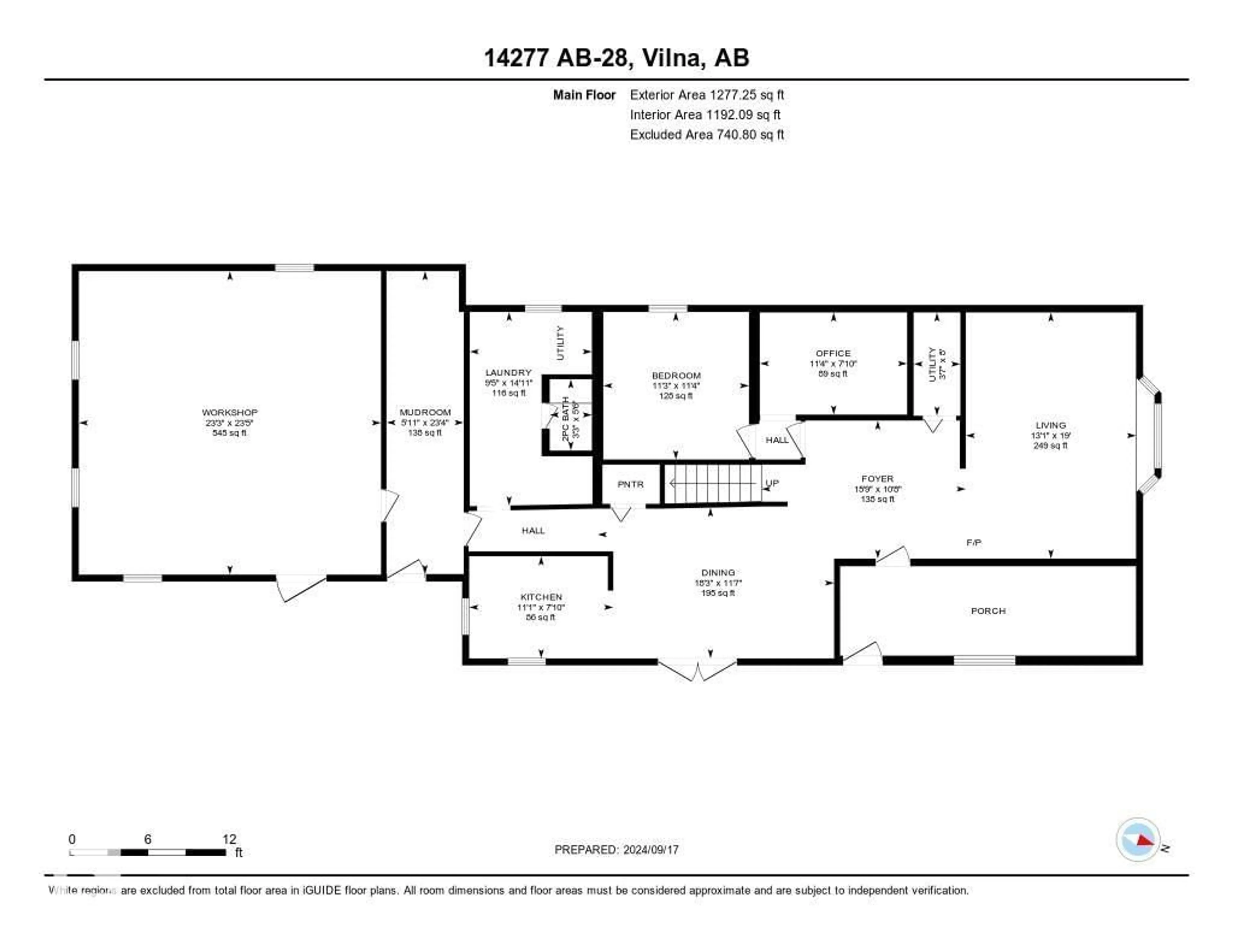 Floor plan for 14722 HWY 28, Rural Smoky Lake County Alberta T0A3C0