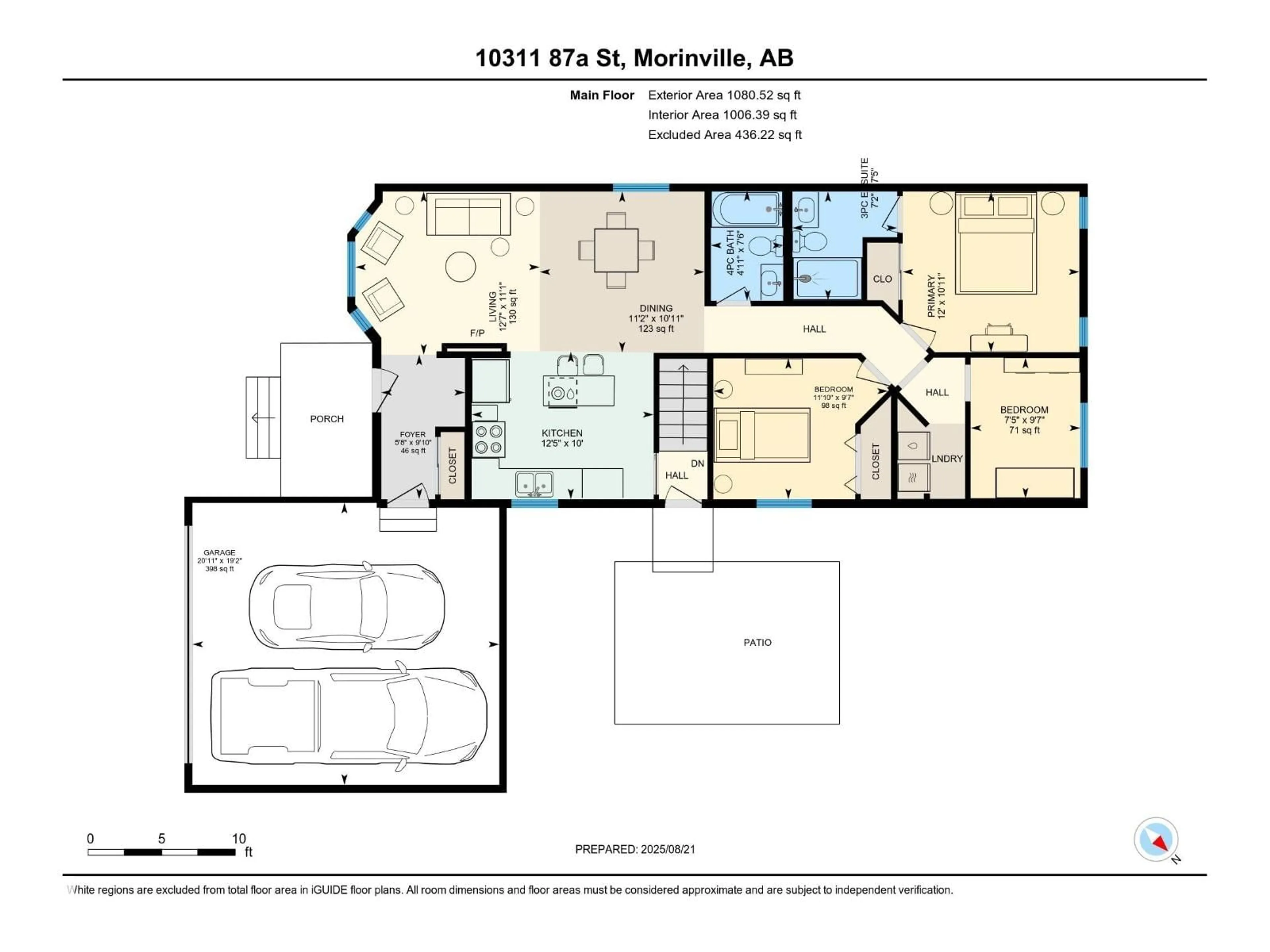 Floor plan for 10311 87A ST, Morinville Alberta T8R1C4