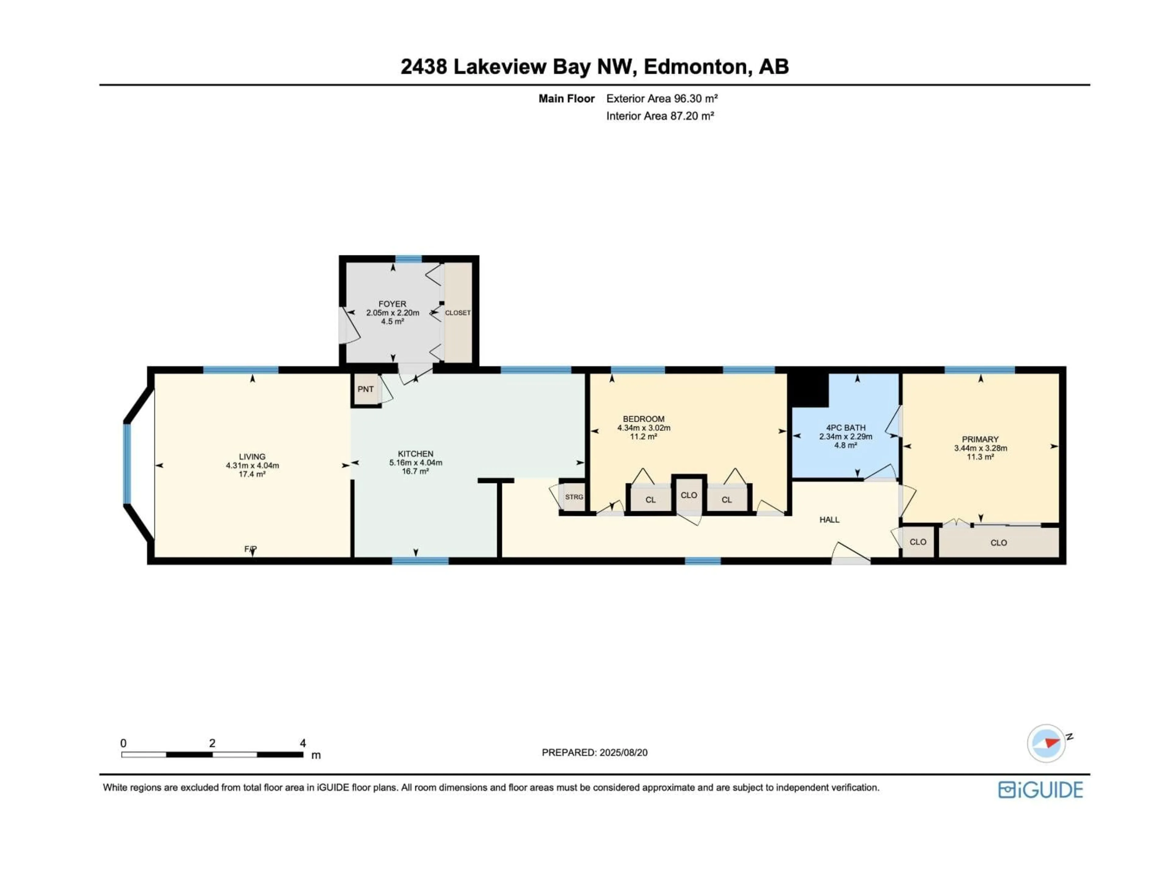 Floor plan for NW NW - 2438 LAKEVIEW BA, Edmonton Alberta T5S1T7