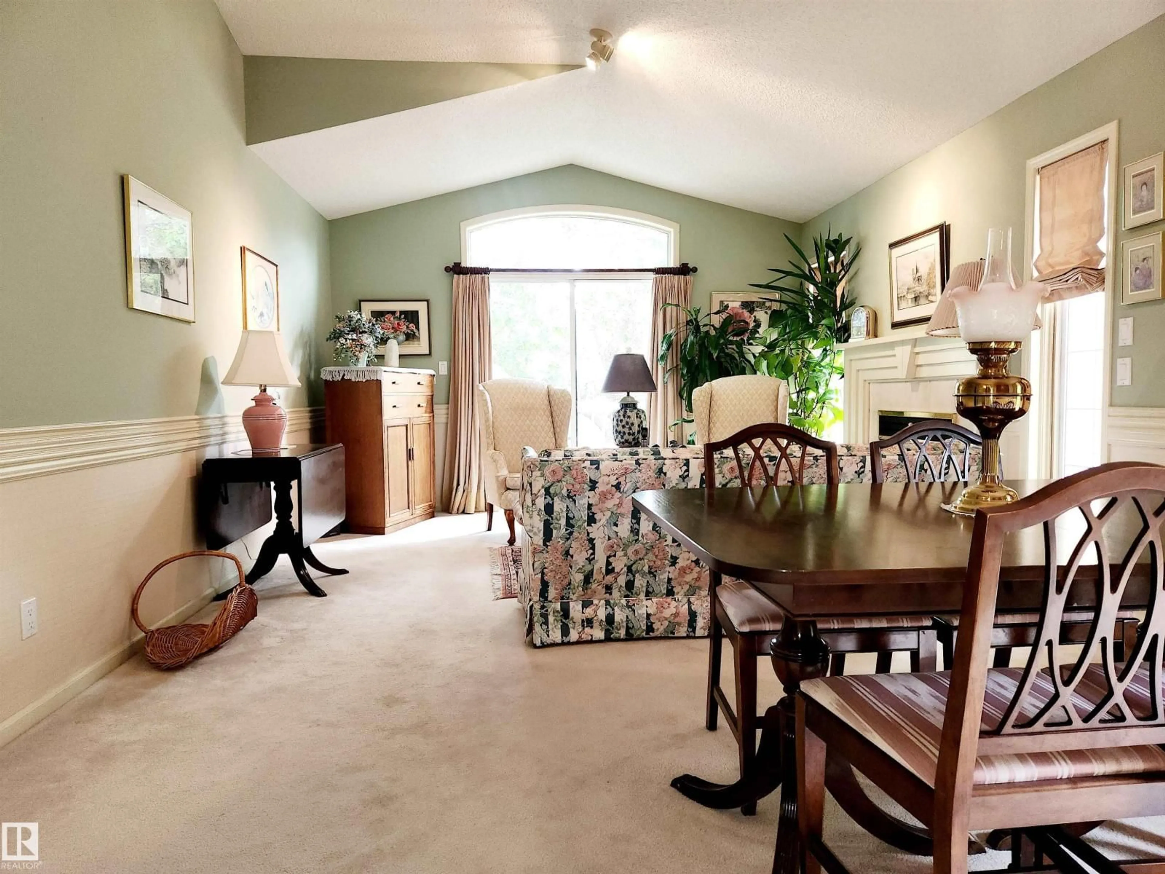 Living room with furniture, carpet floor for 1004 CARTER CREST RD, Edmonton Alberta T6R2K2