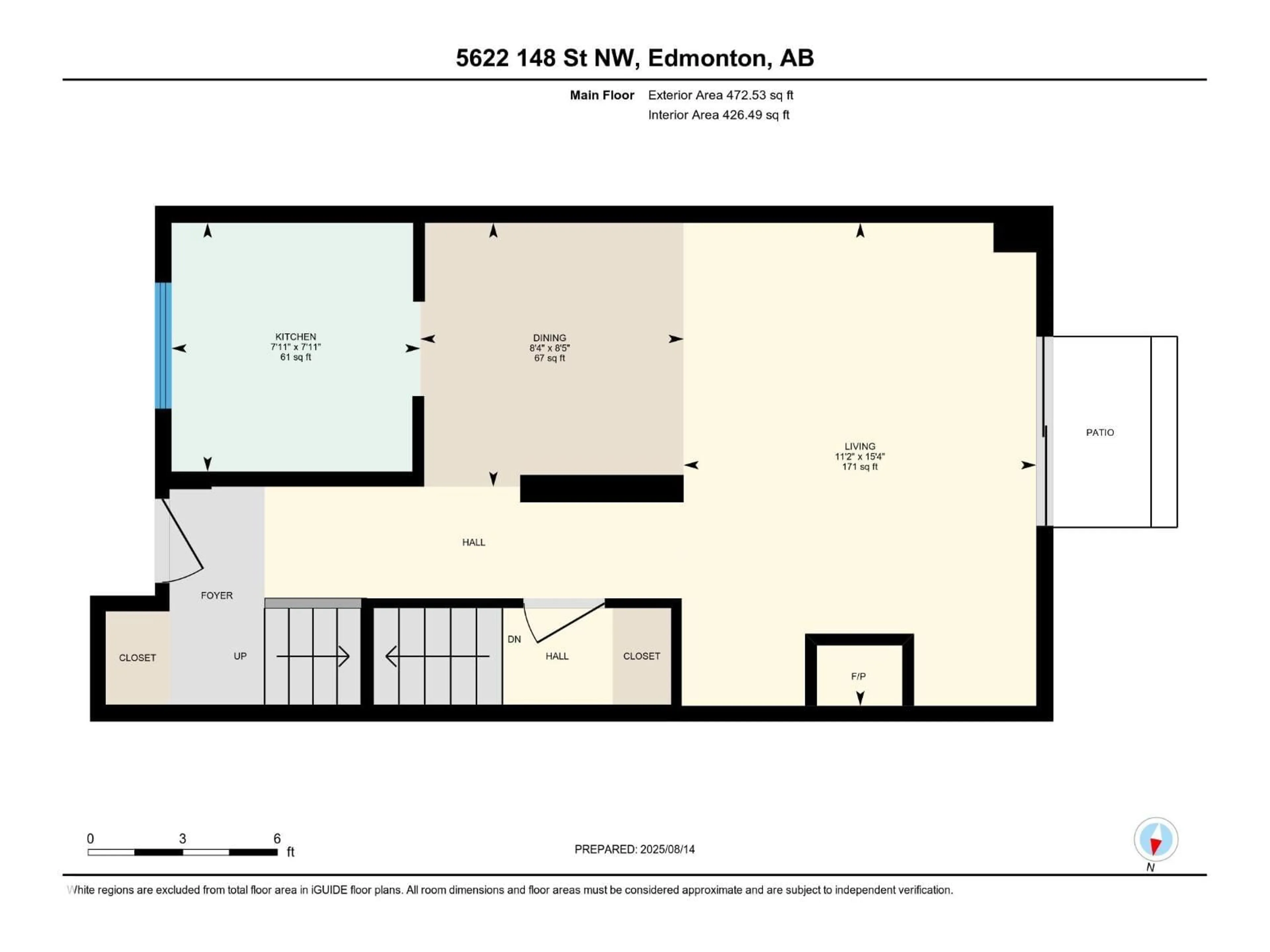 Floor plan for 5622 148ST ST, Edmonton Alberta T6H4T8