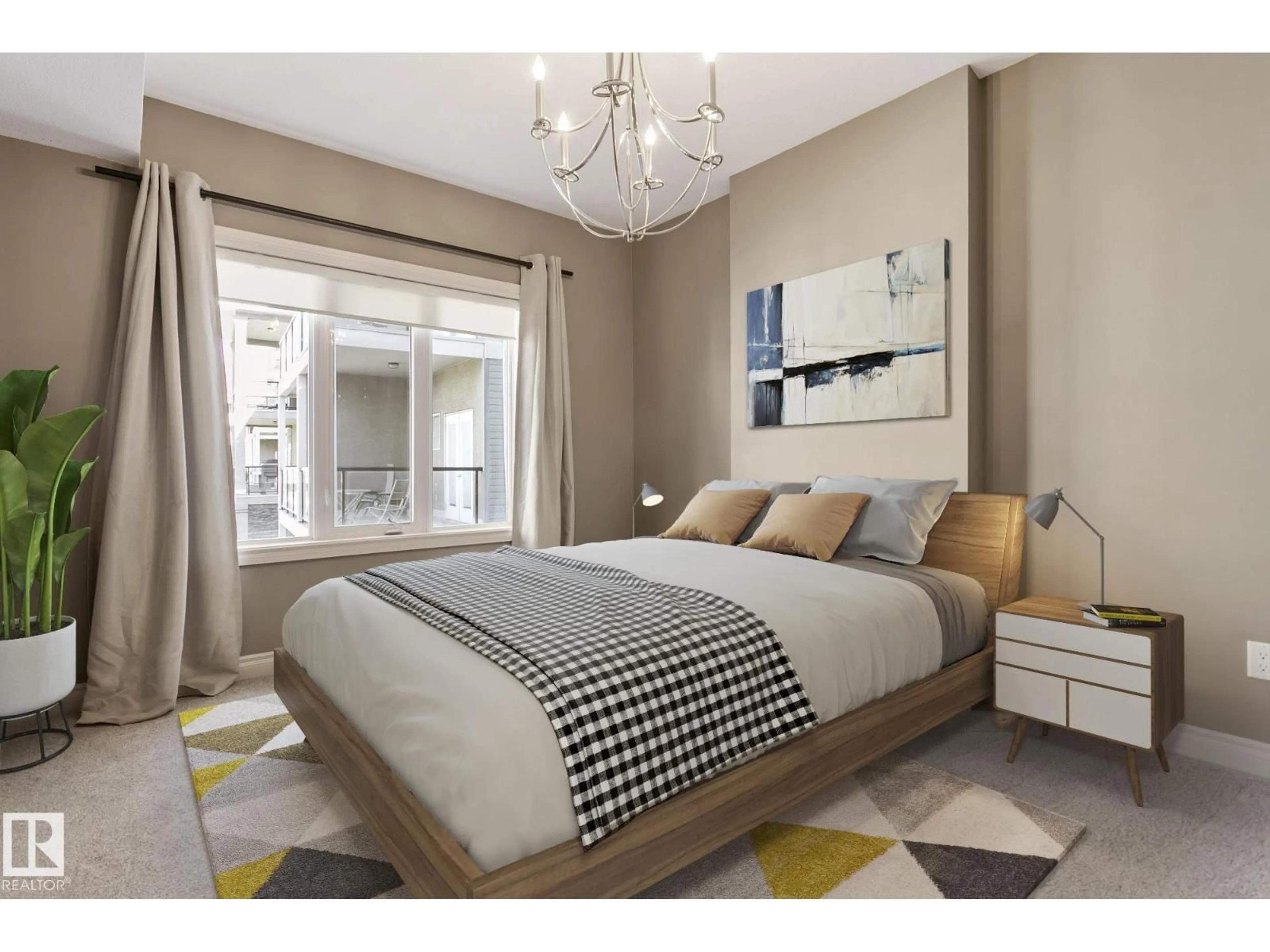 Bedroom with bed, unknown for #334 - 10121 80 AV, Edmonton Alberta T6E0B9