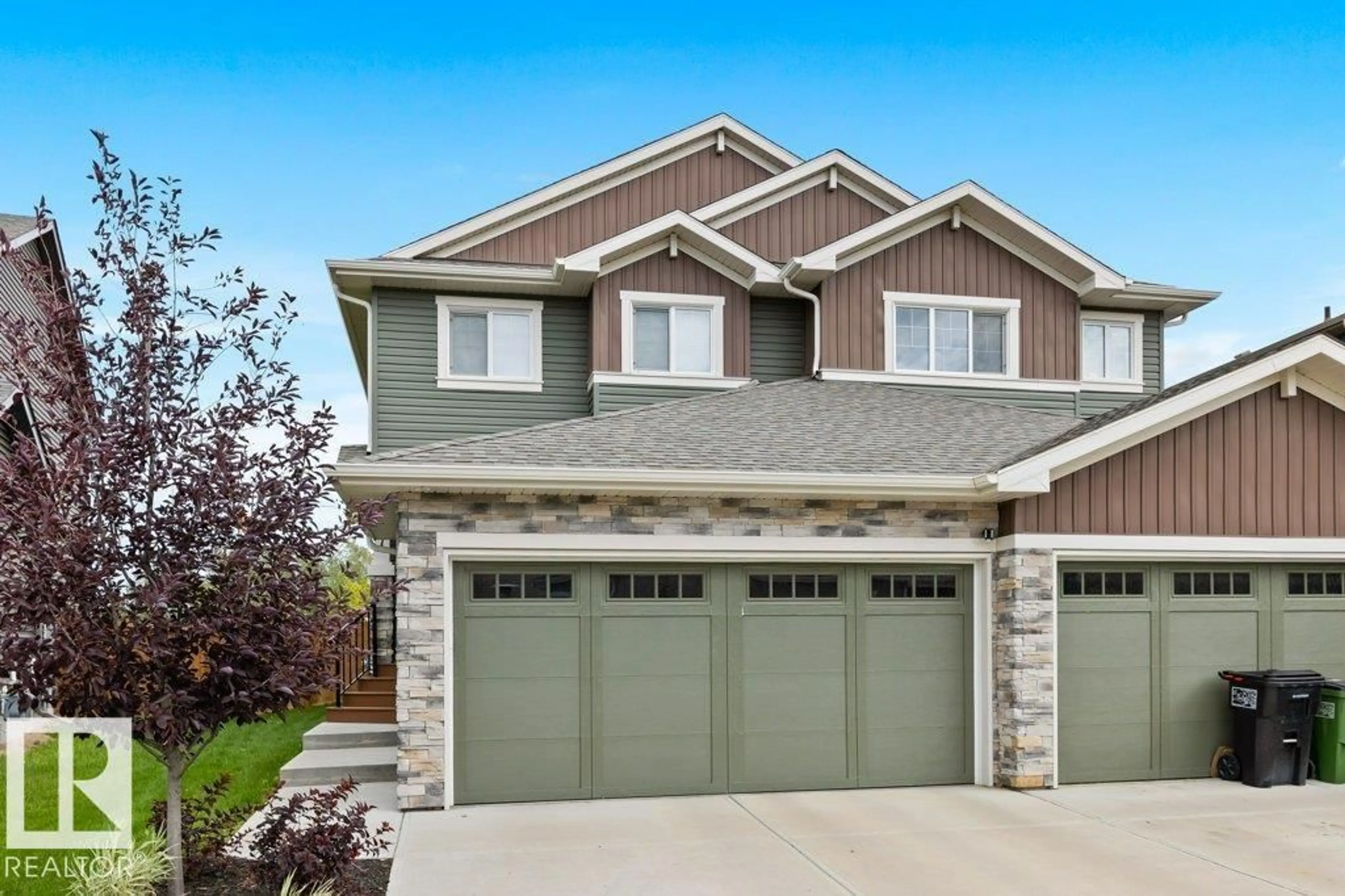 Home with vinyl exterior material, street for 5127 LARK CR, Edmonton Alberta T5S0N9