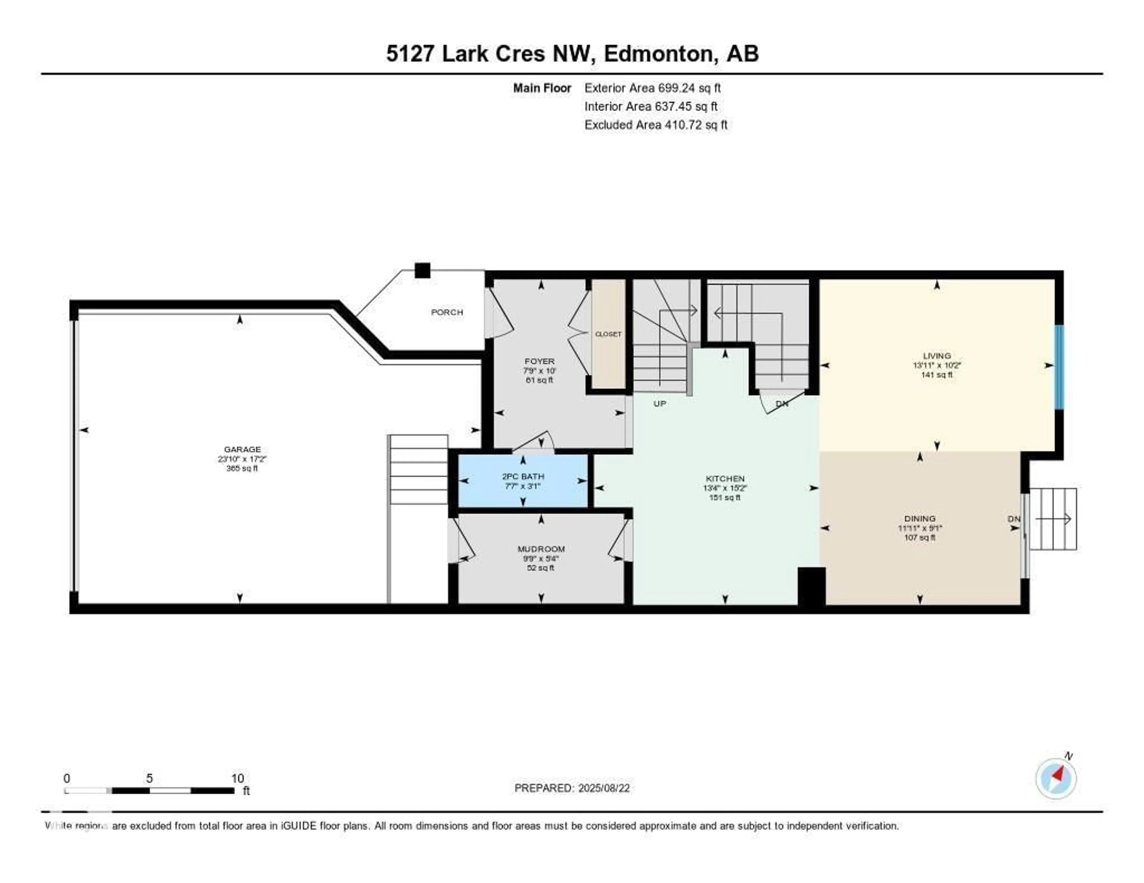 Floor plan for 5127 LARK CR, Edmonton Alberta T5S0N9