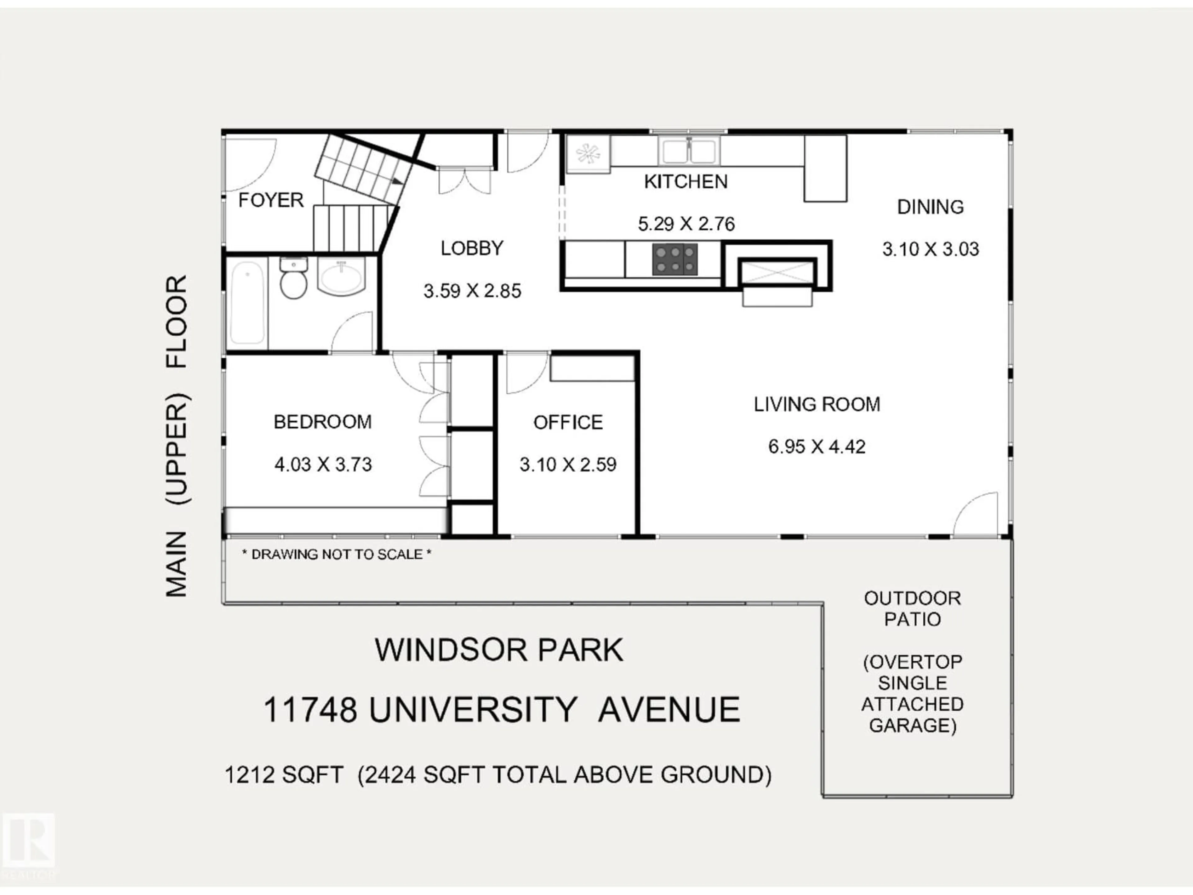 Floor plan for 11748 UNIVERSITY AV NW, Edmonton Alberta T6G1Z5