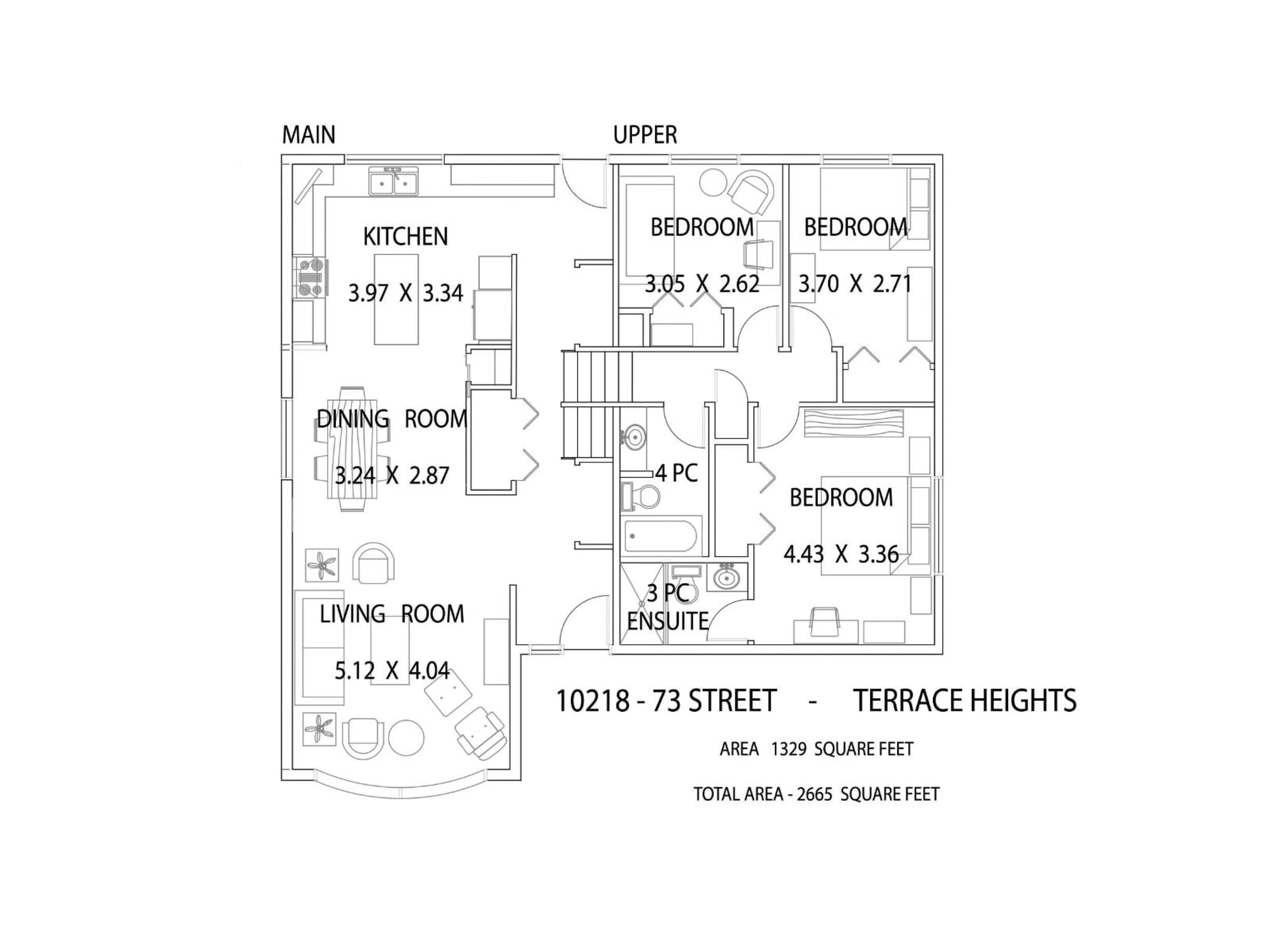 Floor plan for NW - 10218 73 ST, Edmonton Alberta T6A2X1
