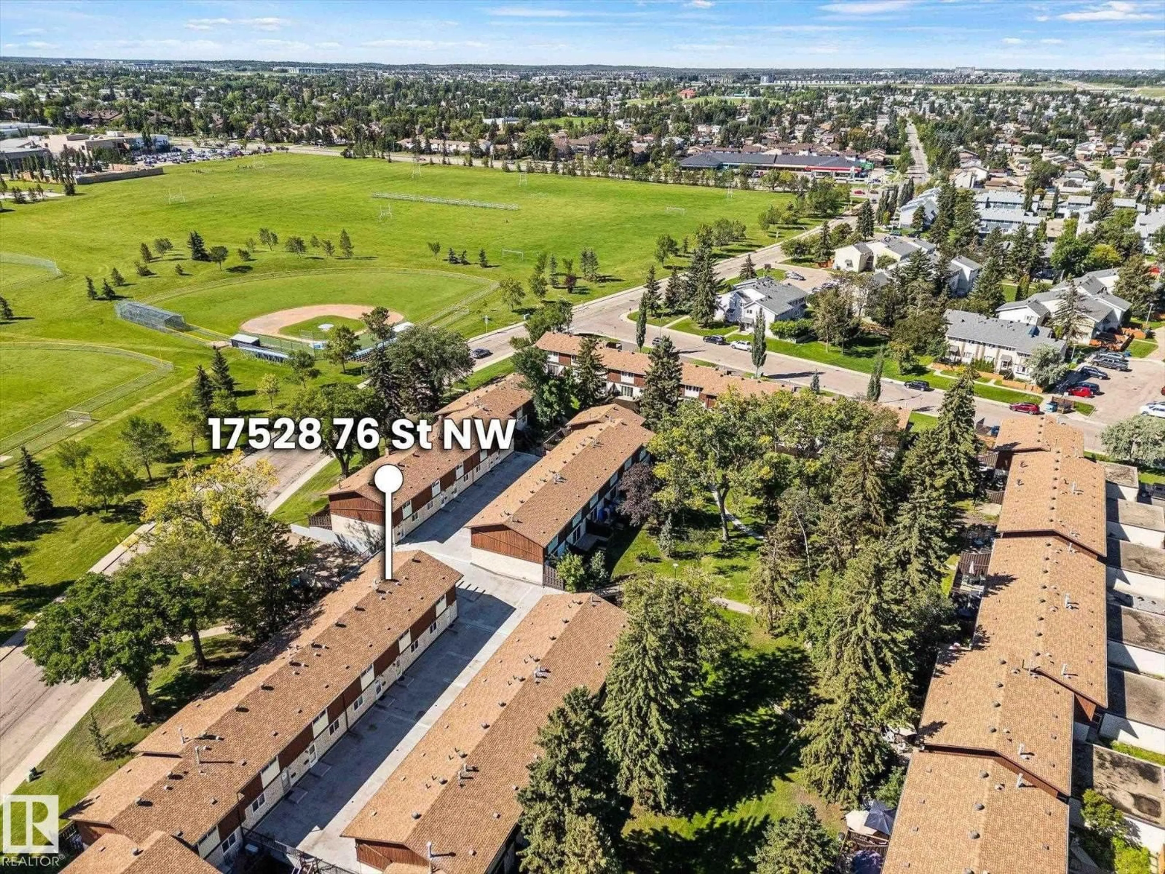 A pic from outside/outdoor area/front of a property/back of a property/a pic from drone, unknown for 17528 76 AV, Edmonton Alberta T5T0H8