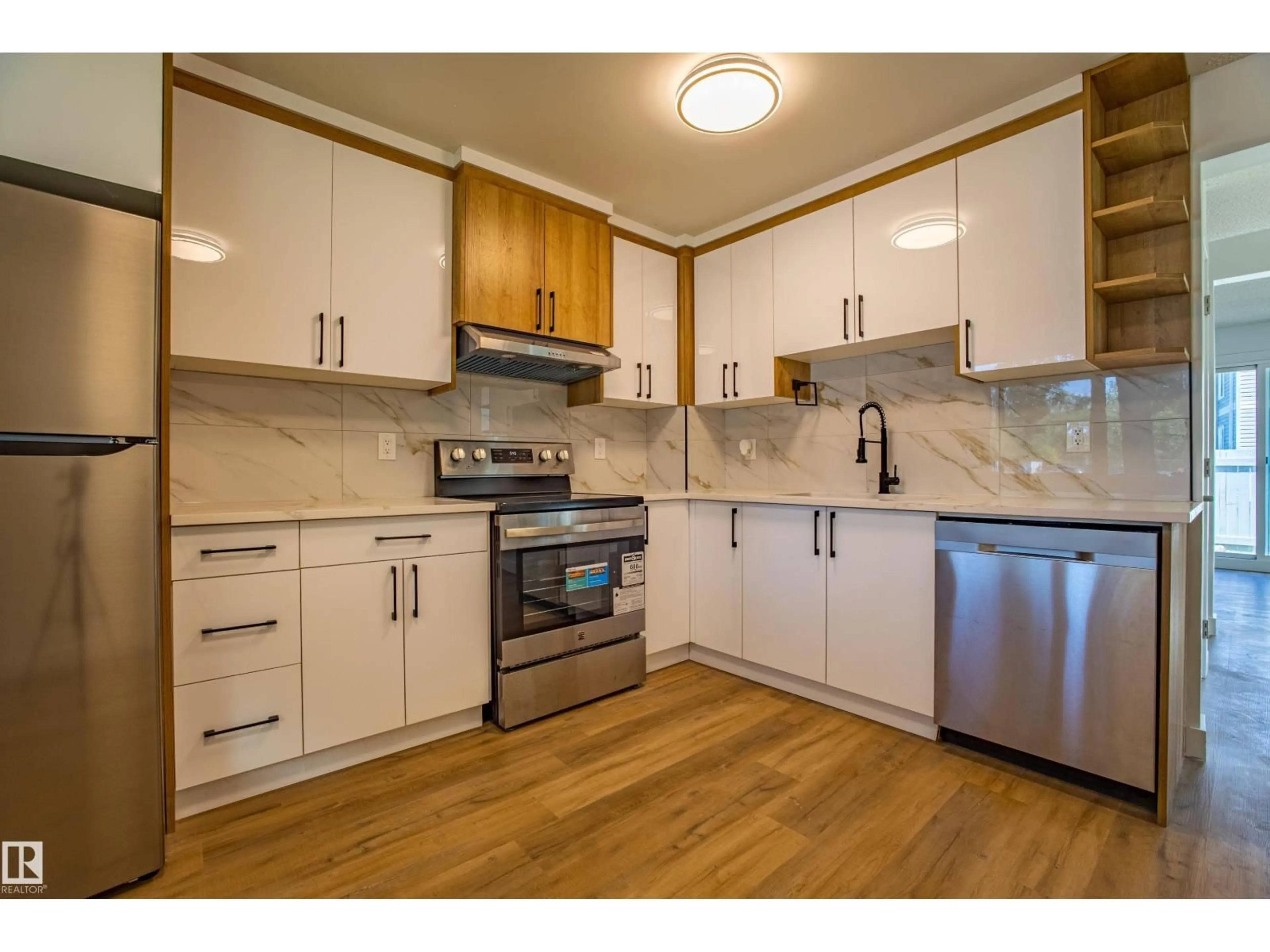 Standard kitchen, wood/laminate floor for #30 - 1411 MILL WOODS E, Edmonton Alberta T6L4T3