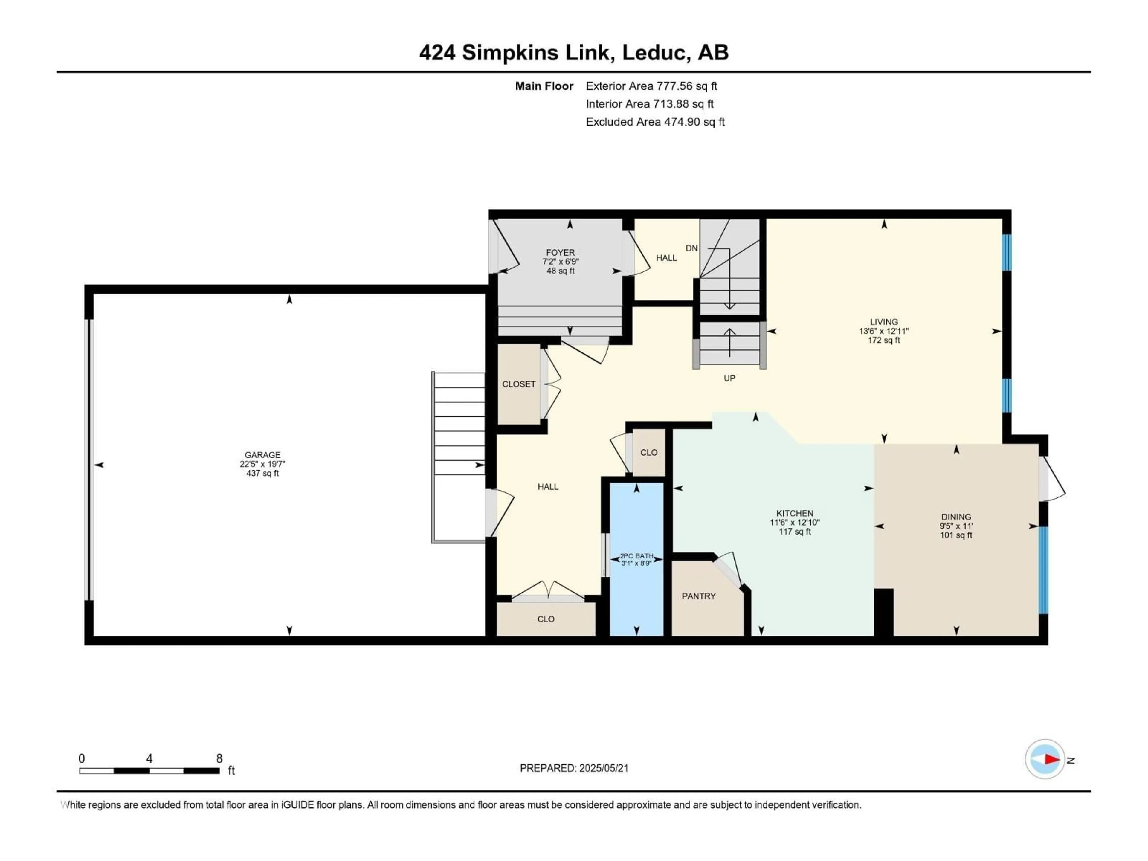 Floor plan for 424 SIMPKINS LI, Leduc Alberta T9E1B3