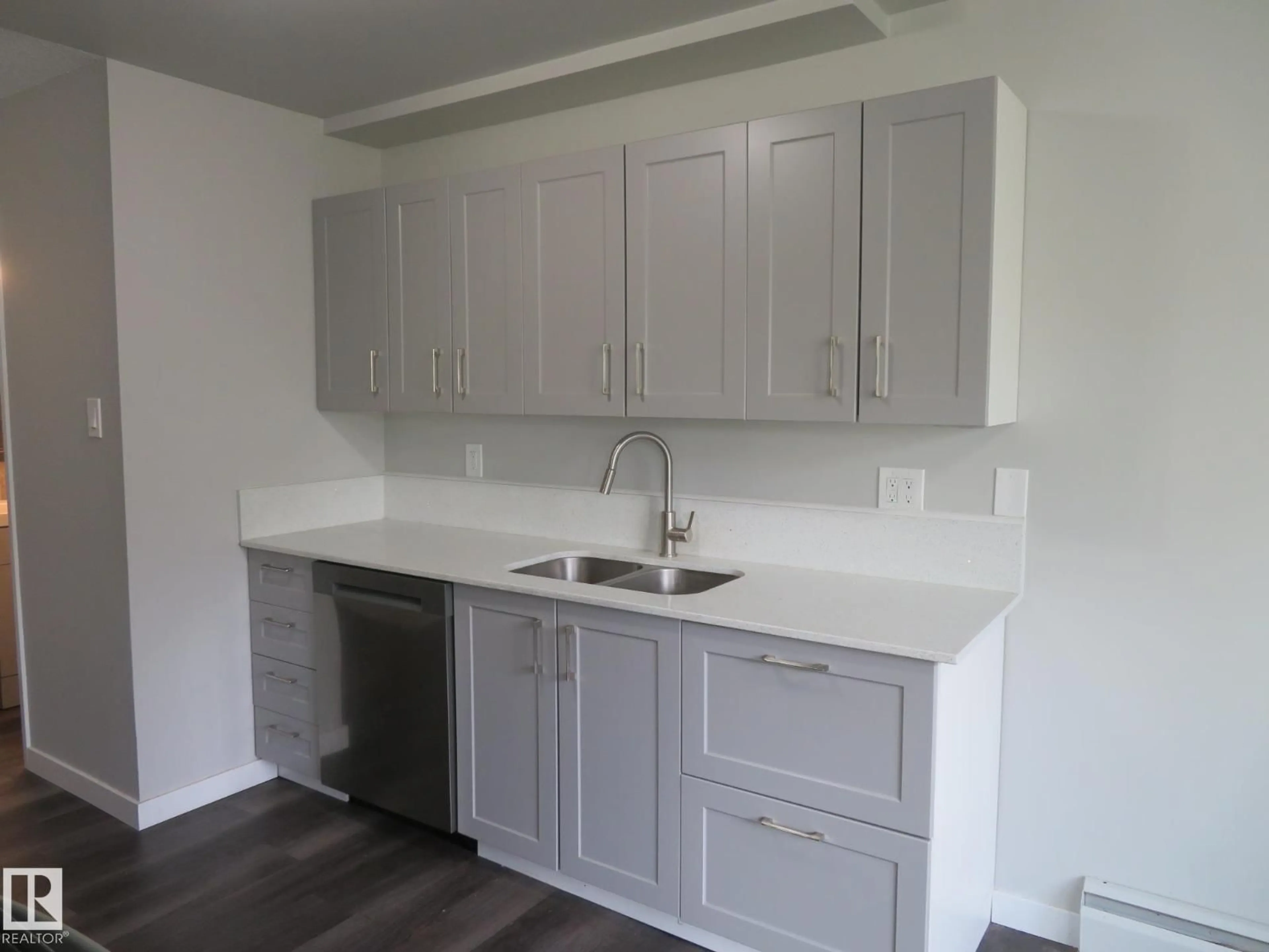 Standard kitchen, wood/laminate floor for #205 - 7805 159 ST, Edmonton Alberta T5R2E1