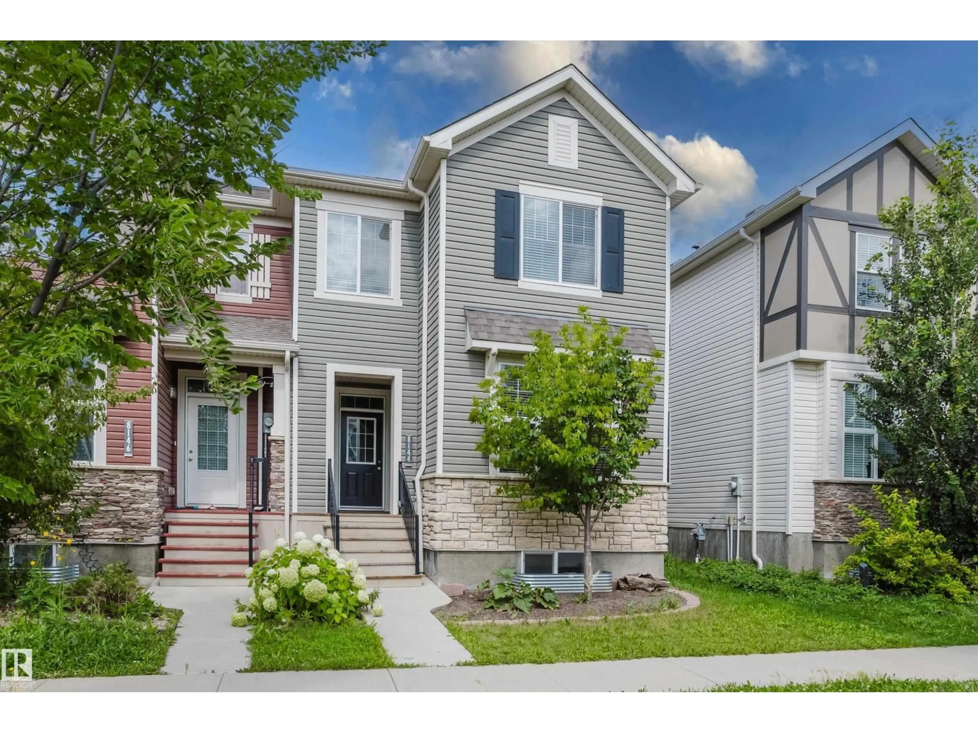 Home with vinyl exterior material, street for 8144 CHAPPELLE WY, Edmonton Alberta T6W3K8