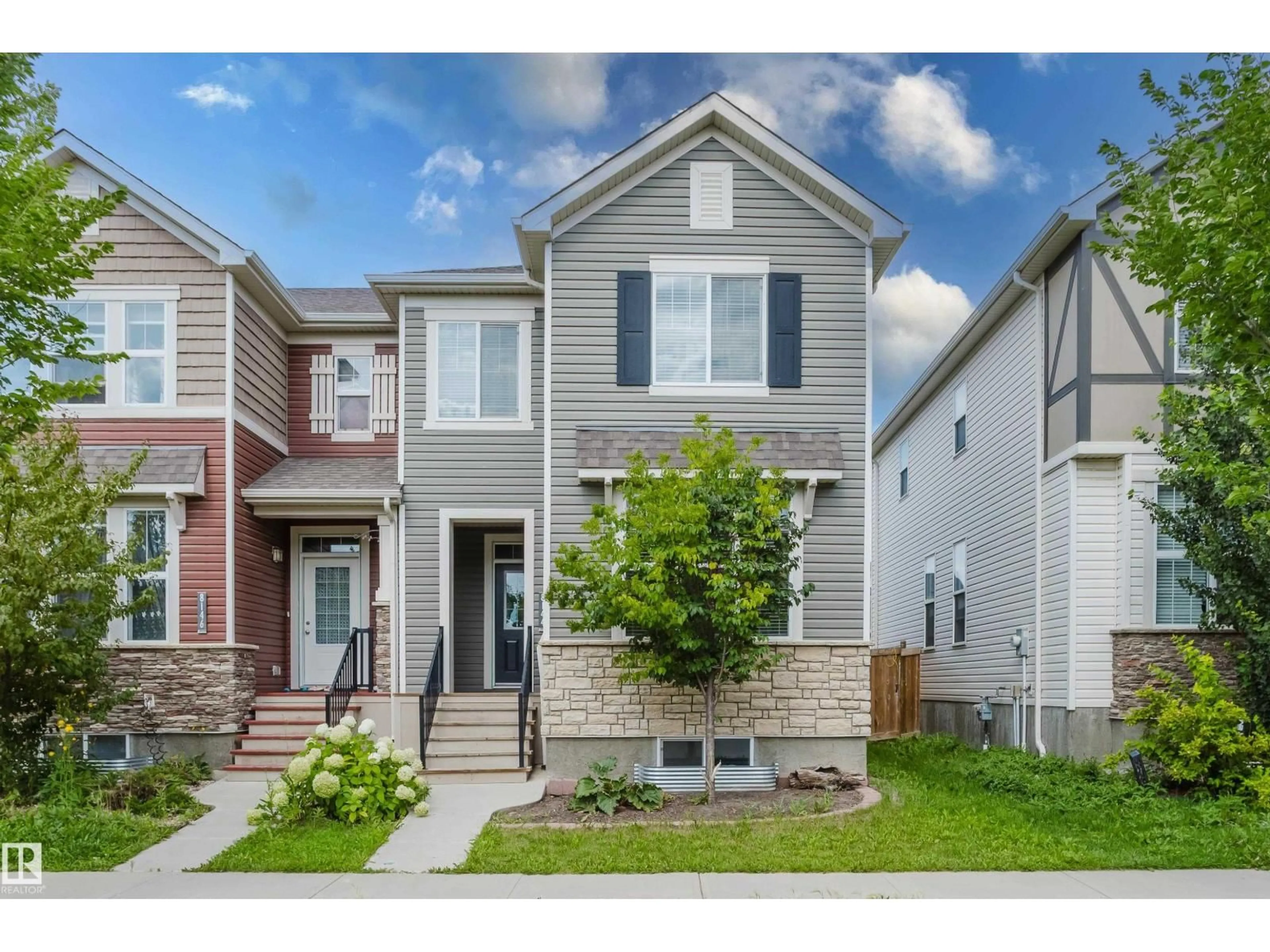 Home with vinyl exterior material, street for 8144 CHAPPELLE WY, Edmonton Alberta T6W3K8