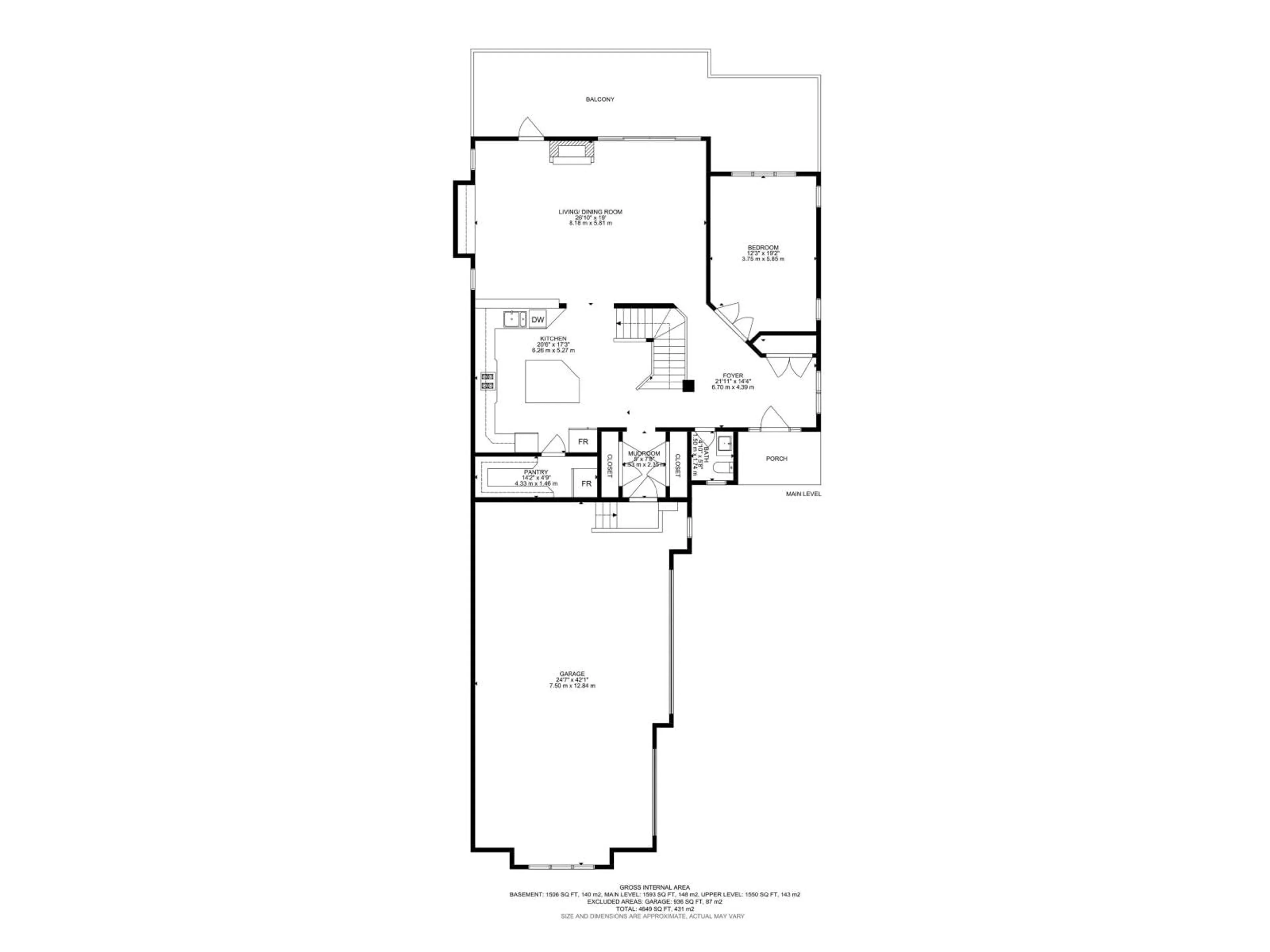 Floor plan for 13 52320 RGE ROAD 231, Rural Strathcona County Alberta T8B1A9