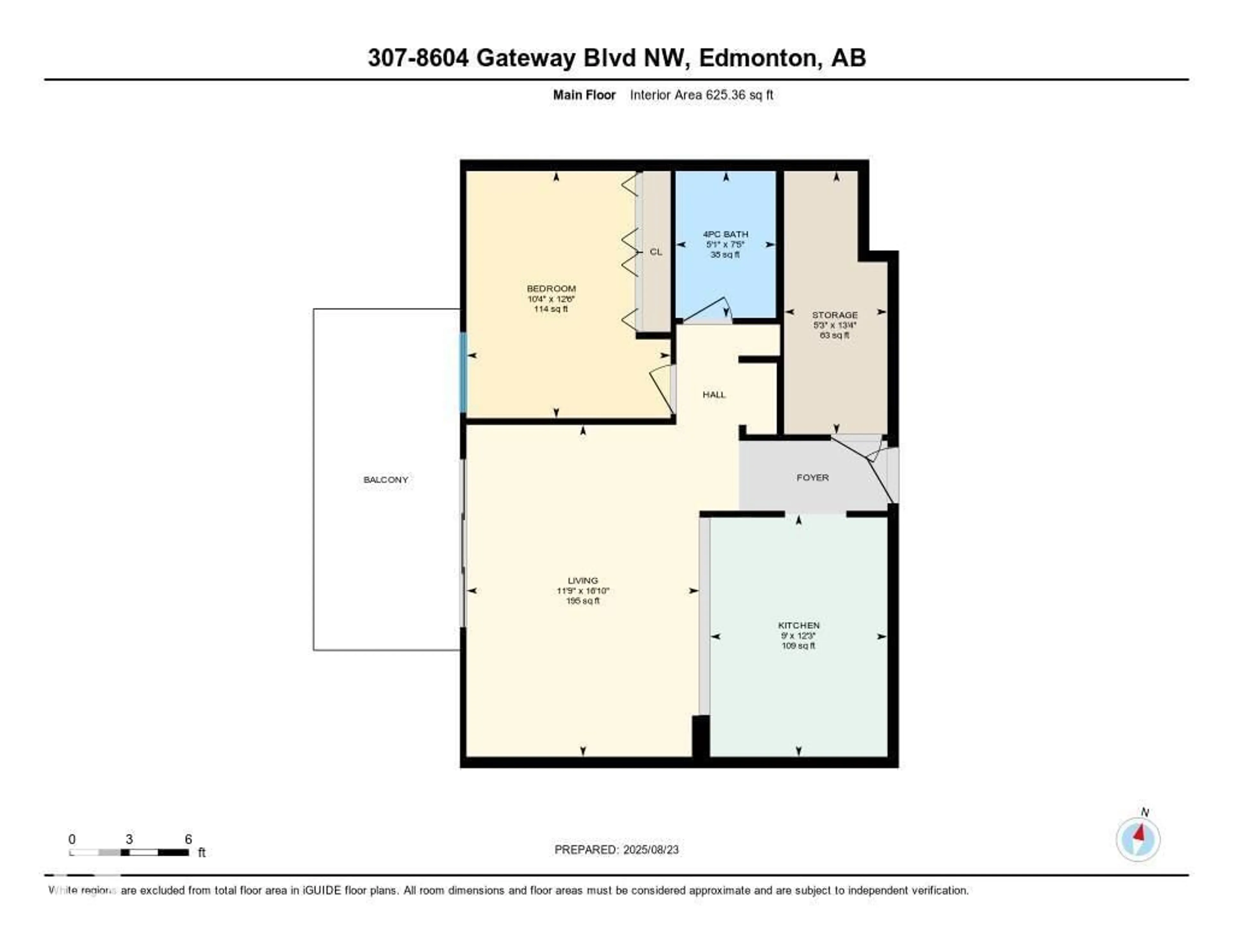 Floor plan for #307 - 8604 GATEWAY BV, Edmonton Alberta T6E4B6