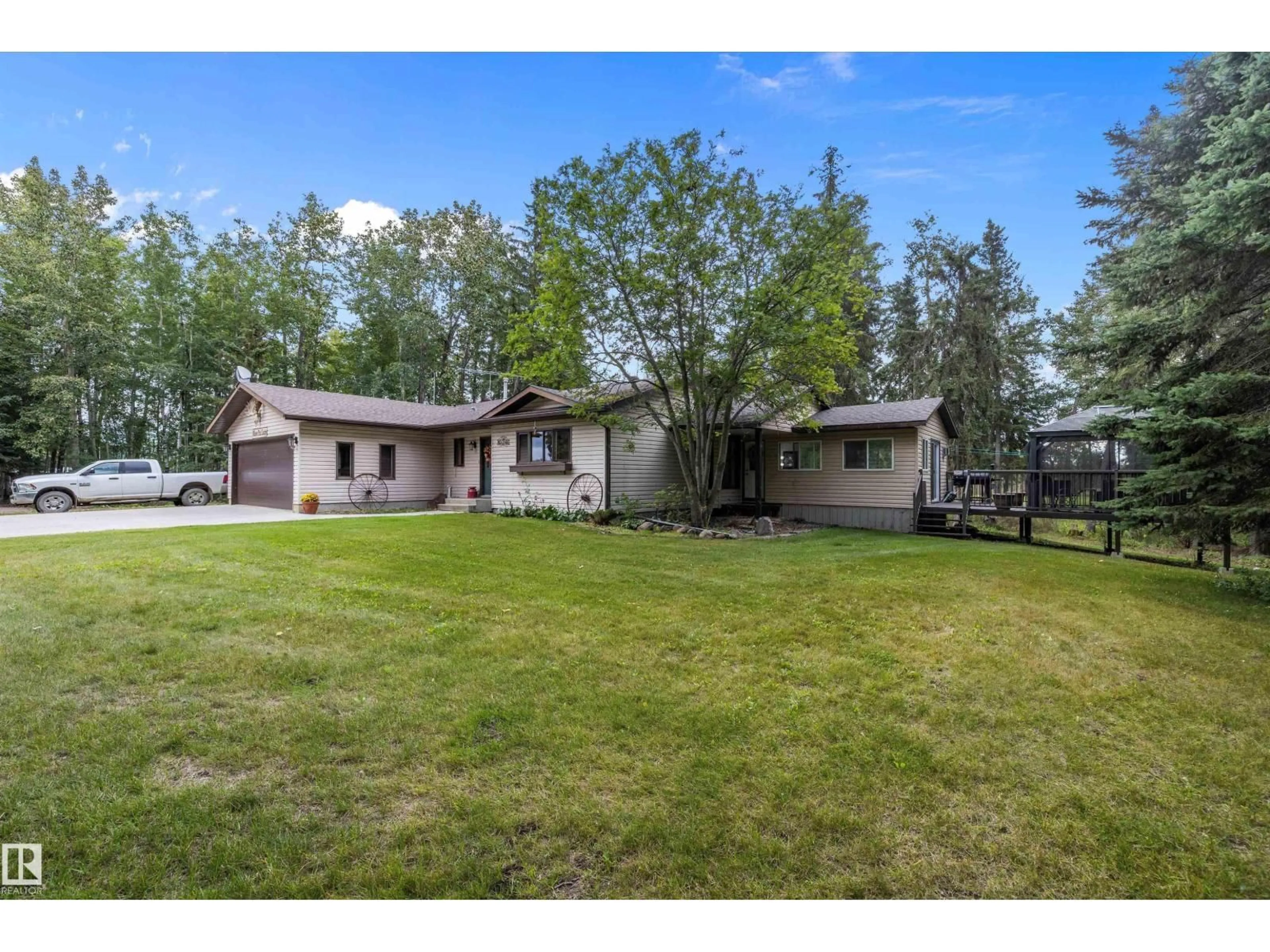 A pic from outside/outdoor area/front of a property/back of a property/a pic from drone, unknown for 60213 RGE ROAD 260, Rural Westlock County Alberta T7P2P5