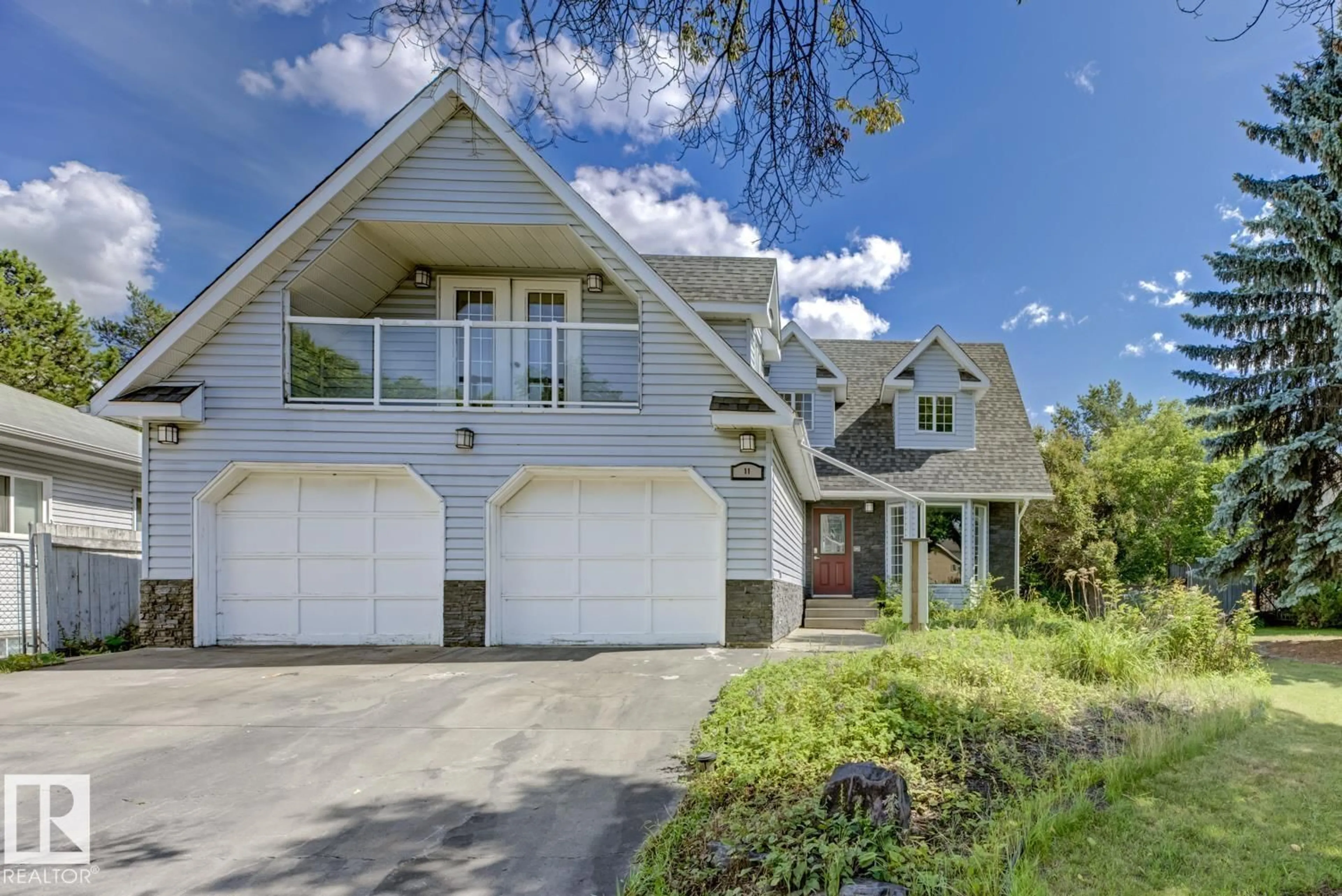 Home with vinyl exterior material, street for 11 AINSLEY PL, St. Albert Alberta T8N5V8