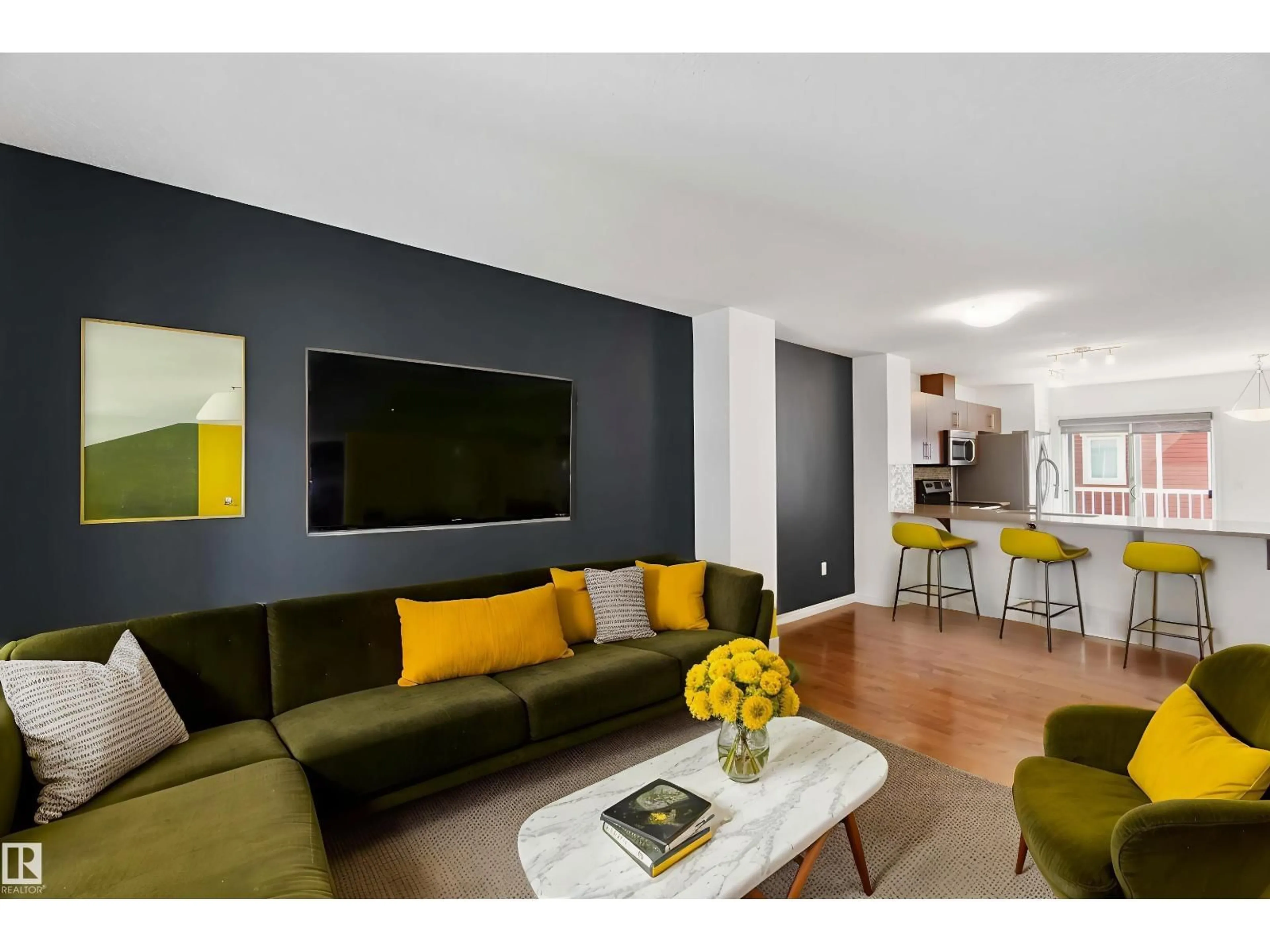 Living room with furniture, unknown for #56 - 460 HEMINGWAY RD, Edmonton Alberta T6M0M5