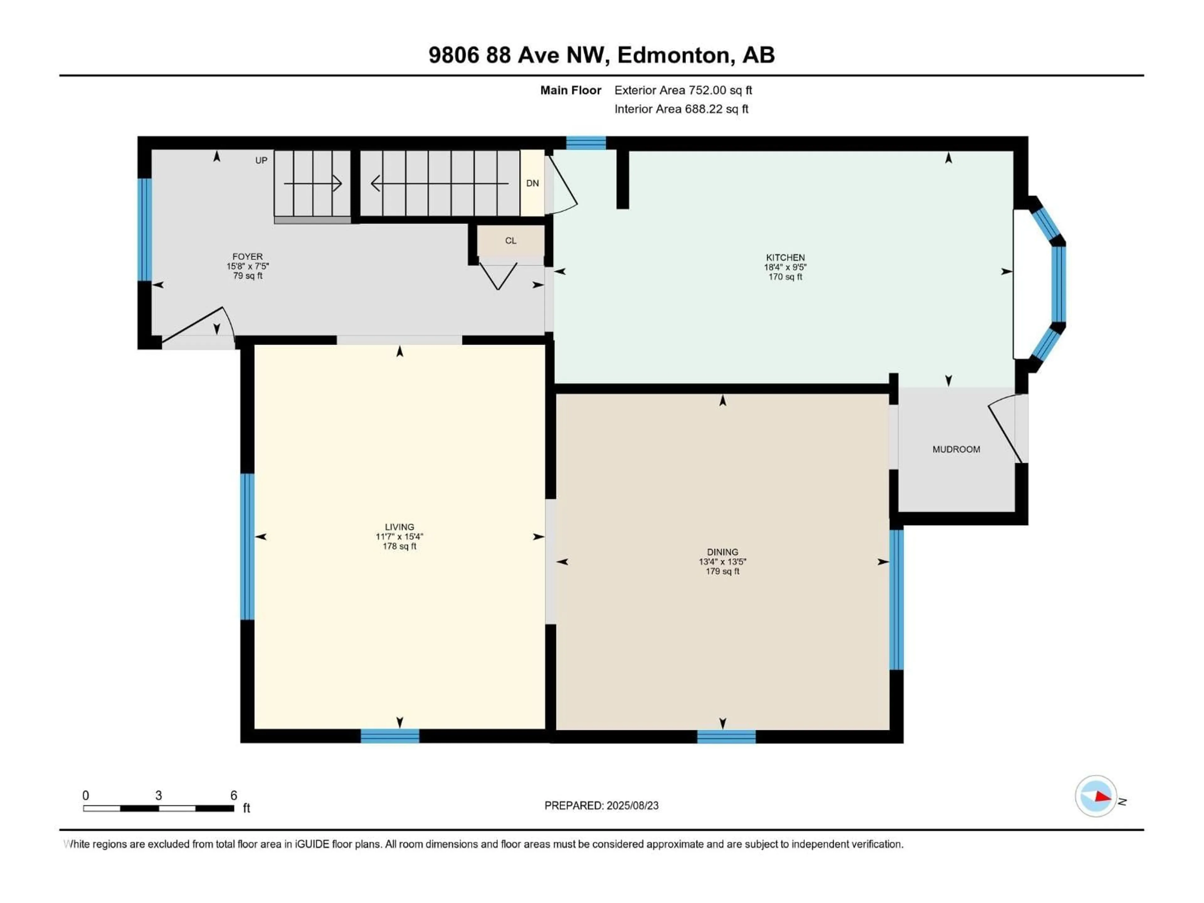 Floor plan for NW - 9806 88 AV, Edmonton Alberta T6E2R3