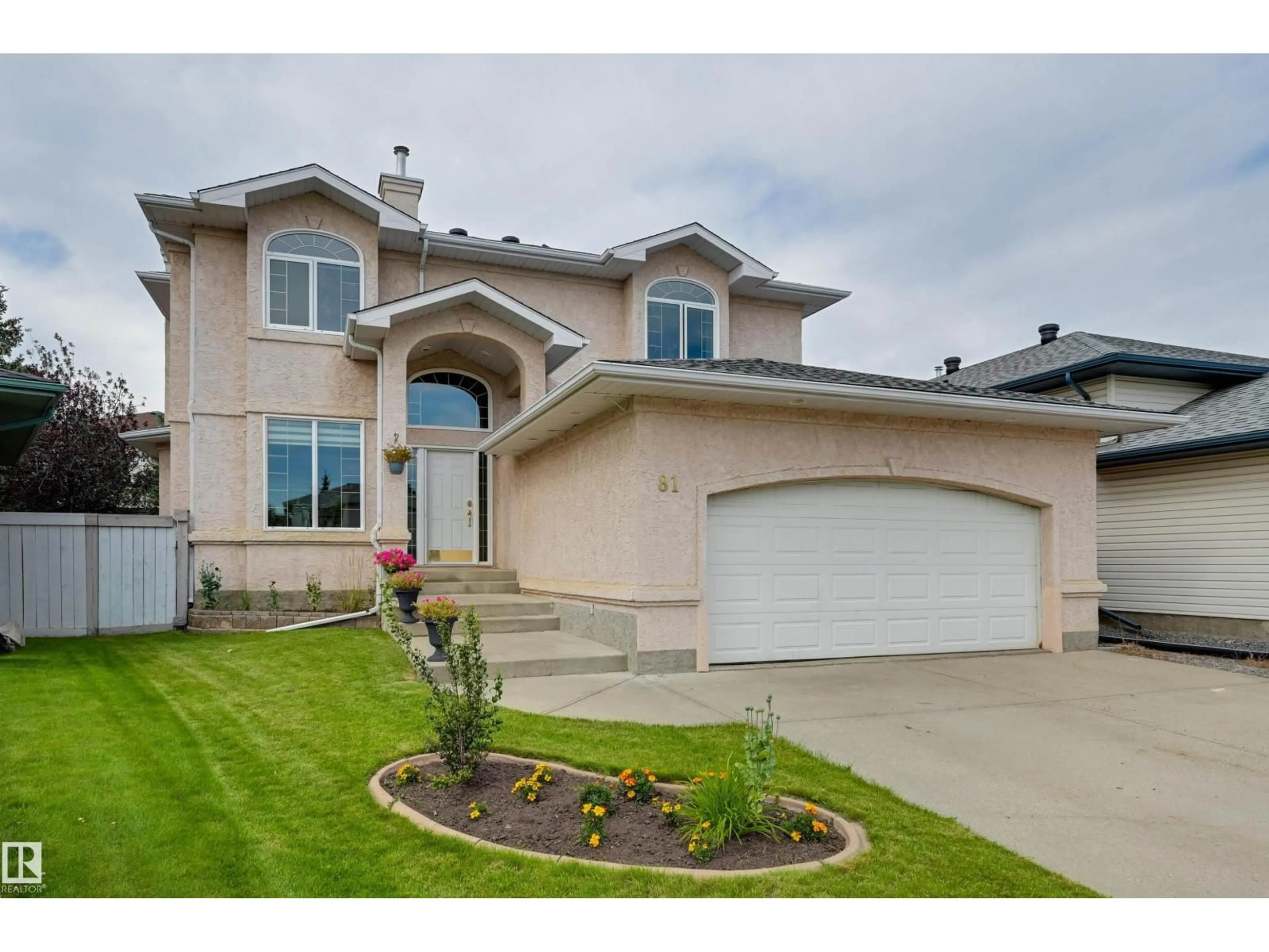 Home with vinyl exterior material, street for 81 DECHENE RD, Edmonton Alberta T6M2M9