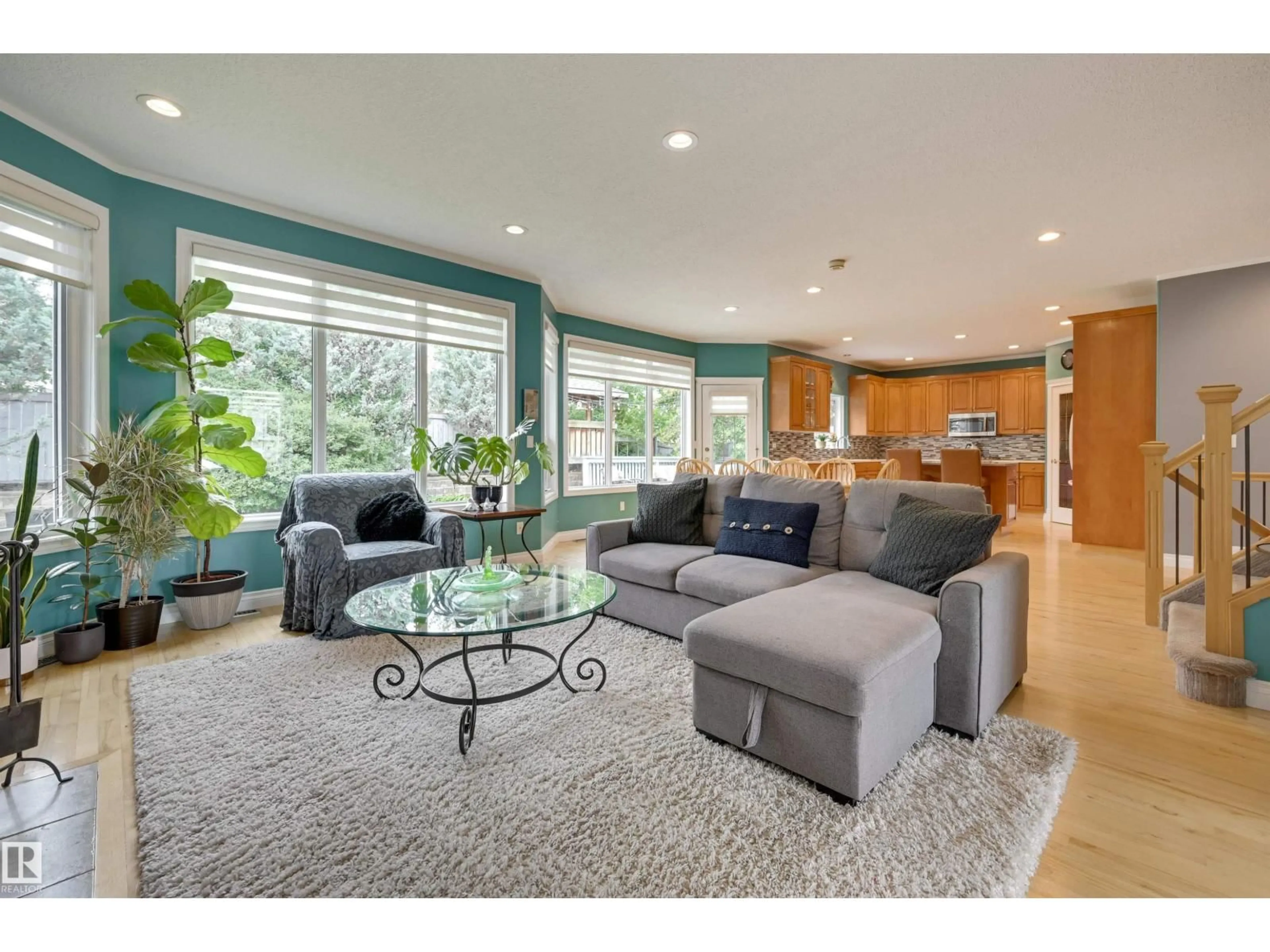 Living room with furniture, unknown for 81 DECHENE RD, Edmonton Alberta T6M2M9