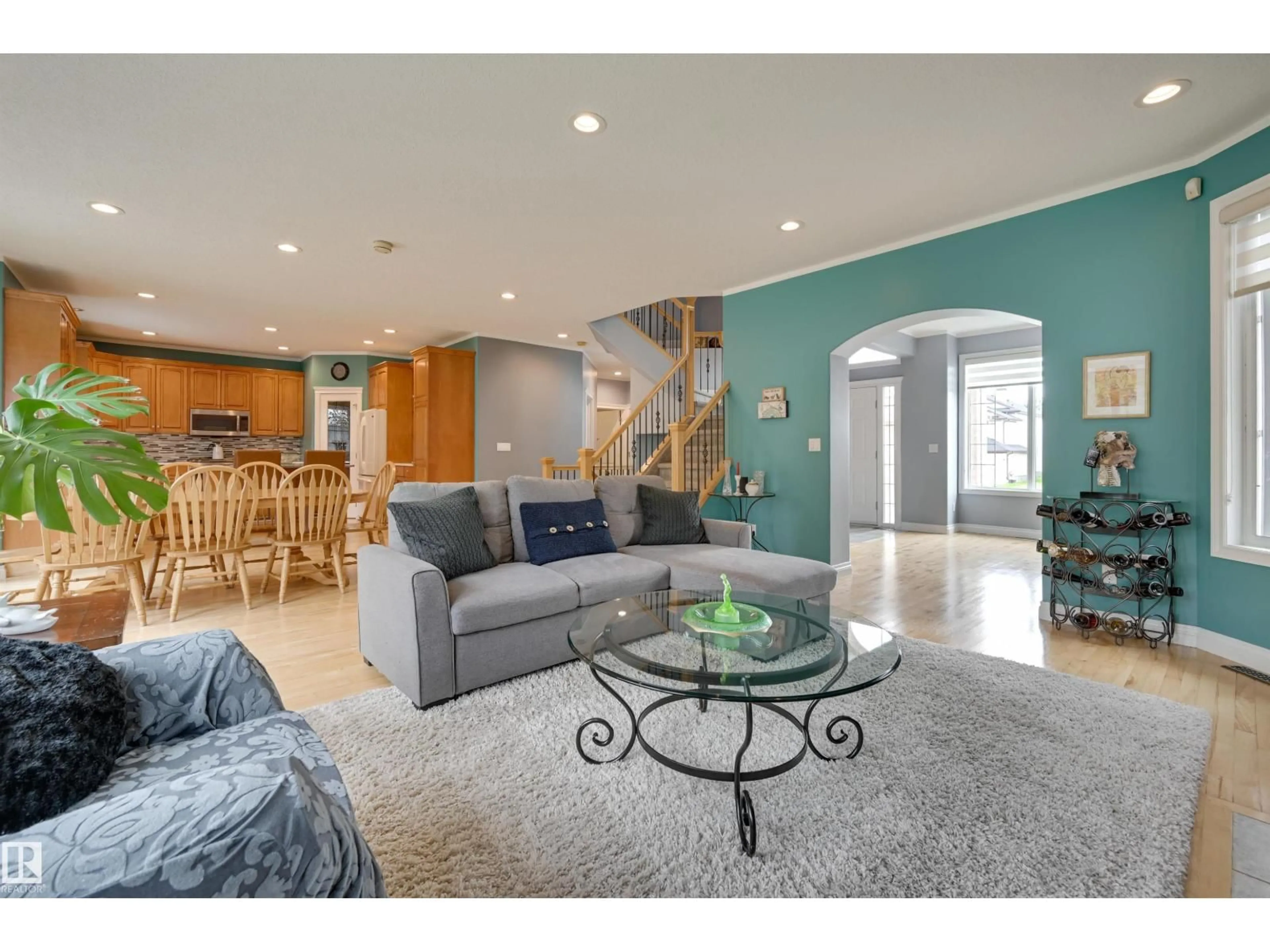 Living room with furniture, unknown for 81 DECHENE RD, Edmonton Alberta T6M2M9
