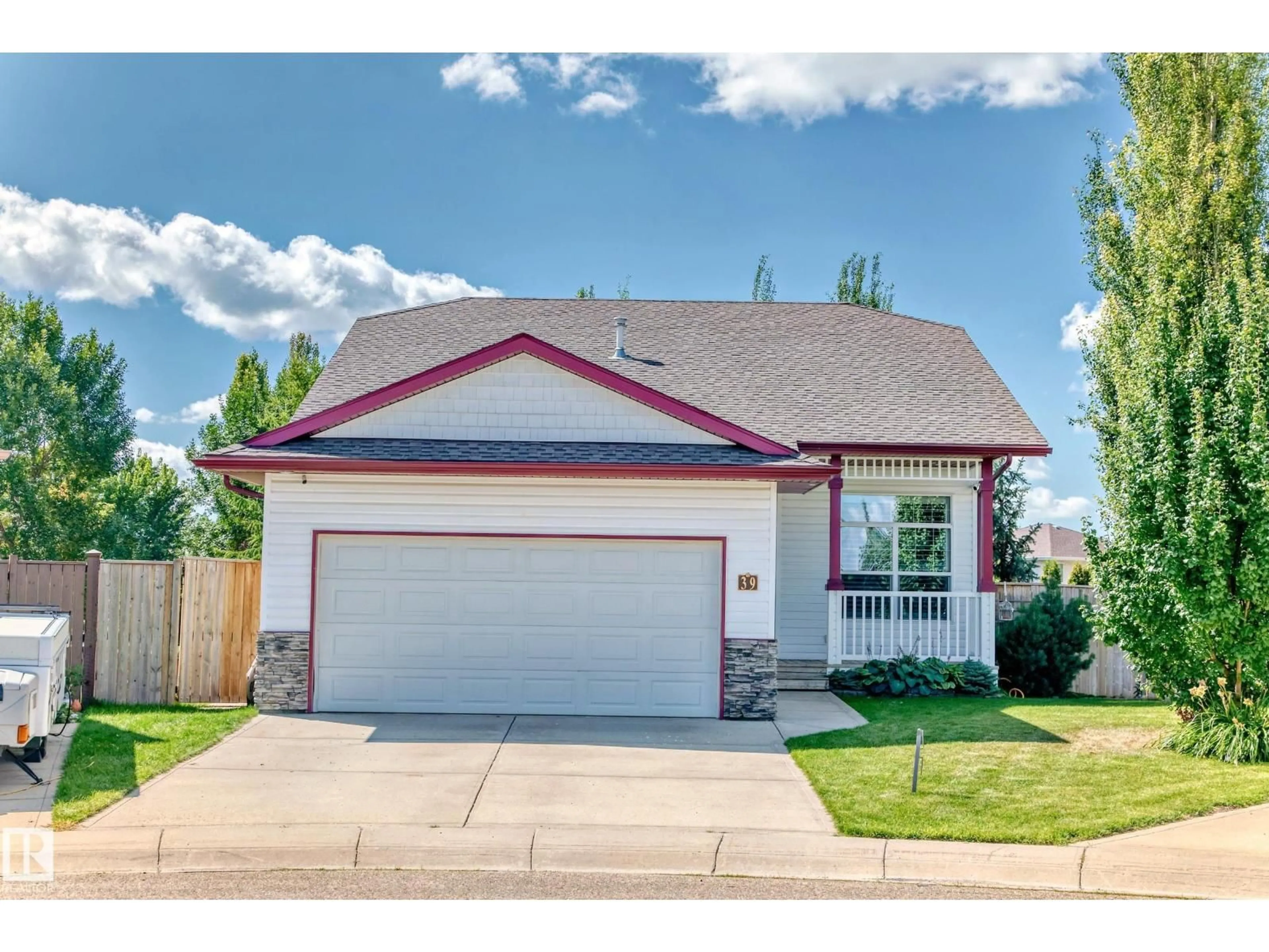 Home with vinyl exterior material, street for 39 KIRTON, Red Deer Alberta T4E4E9