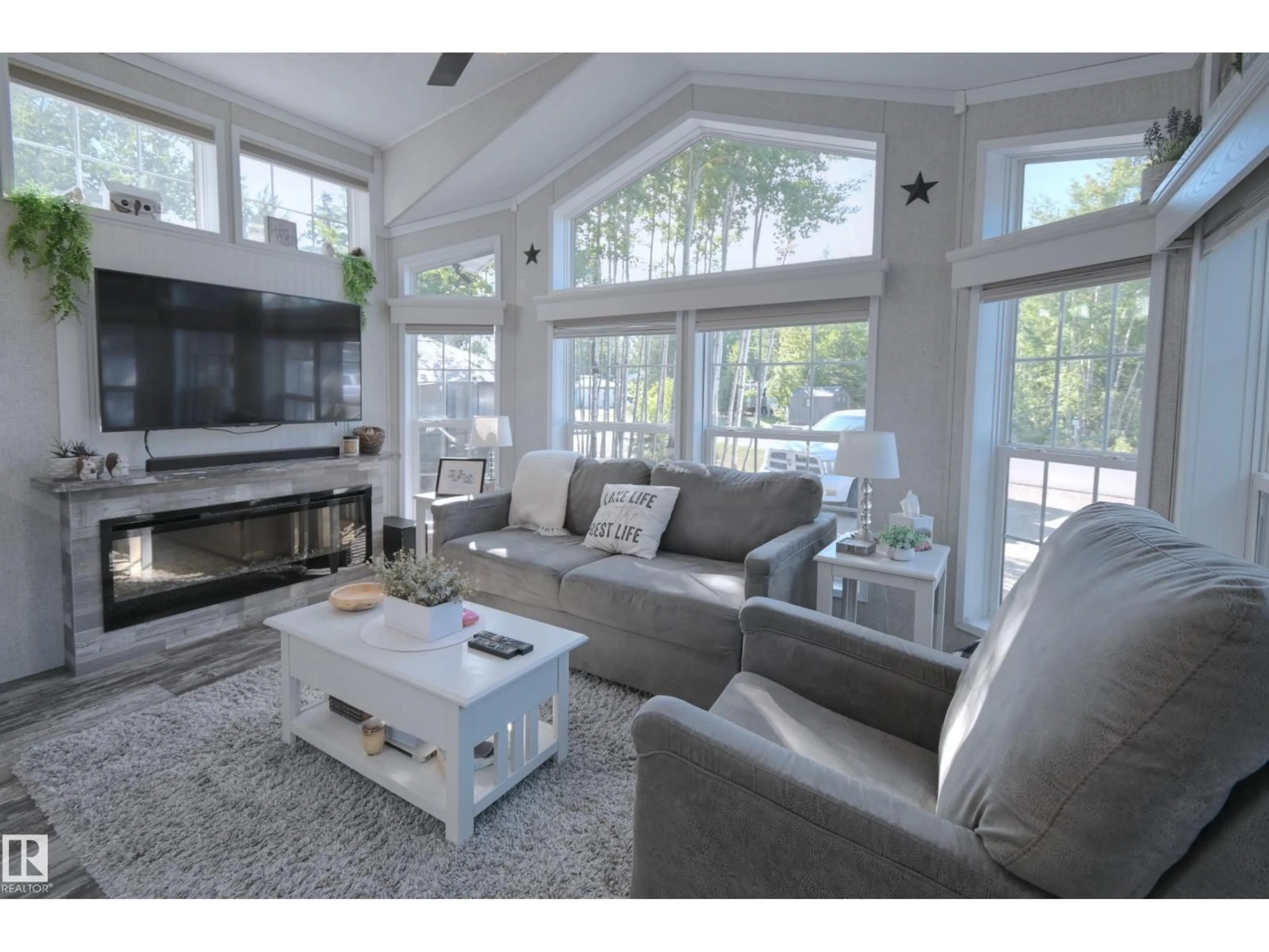 Living room with furniture, unknown for 64 53206 RGE ROAD 55 A, Rural Parkland County Alberta T0E2B0