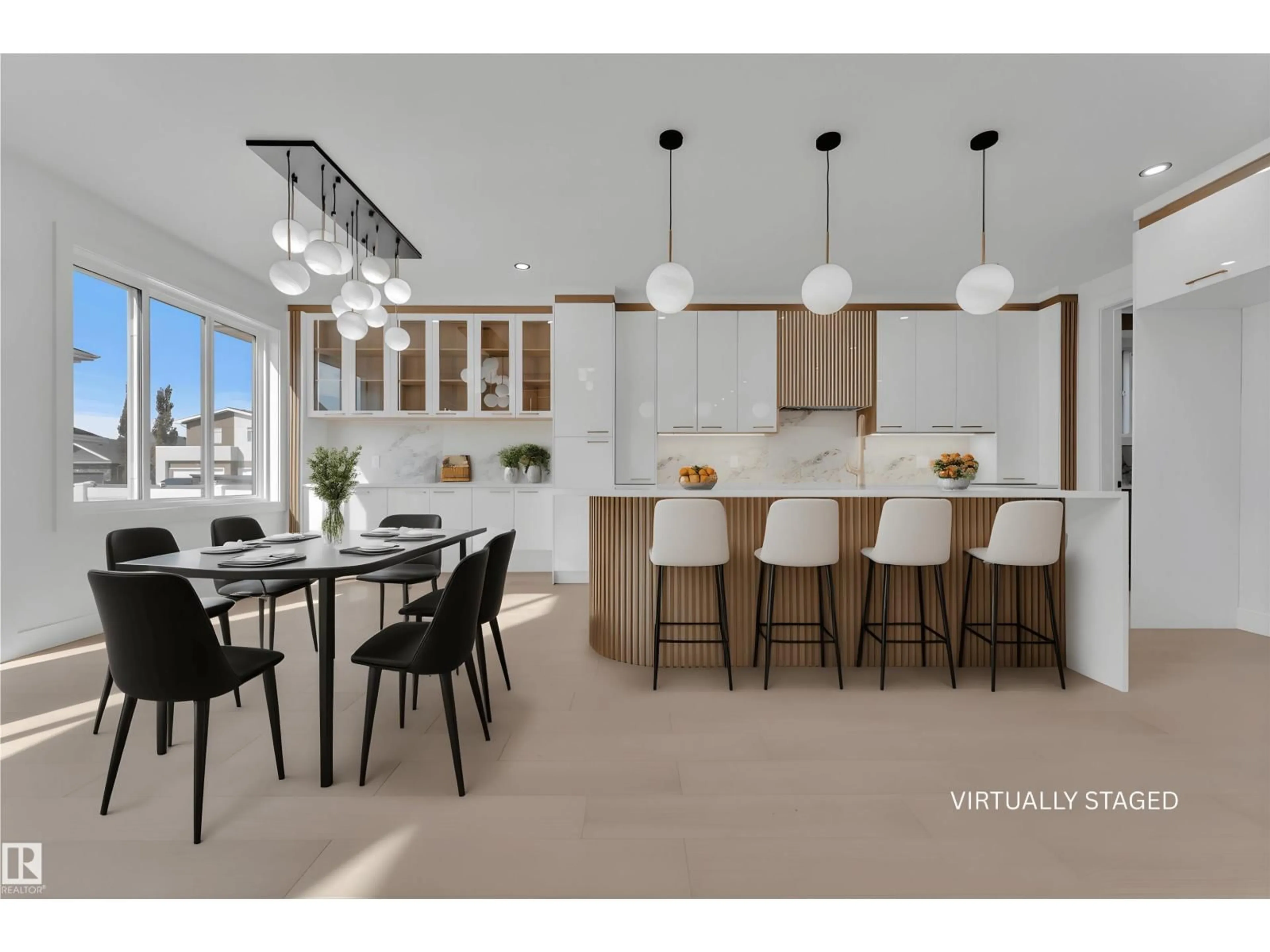 Open concept kitchen, ceramic/tile floor for 207 CRYSTAL CREEK DRIVE, Leduc Alberta T9E0X6
