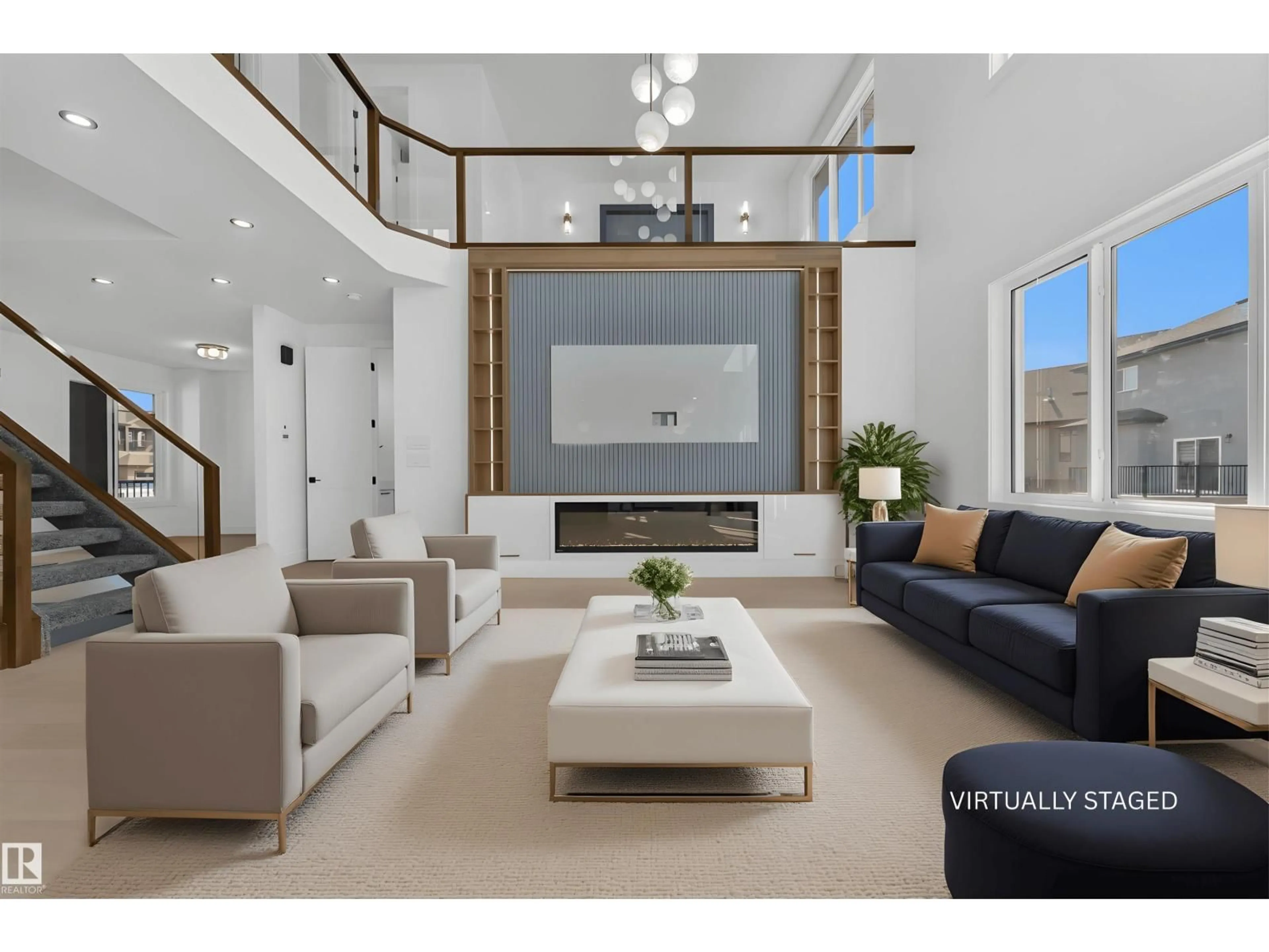 Living room with furniture, ceramic/tile floor for 207 CRYSTAL CREEK DRIVE, Leduc Alberta T9E0X6