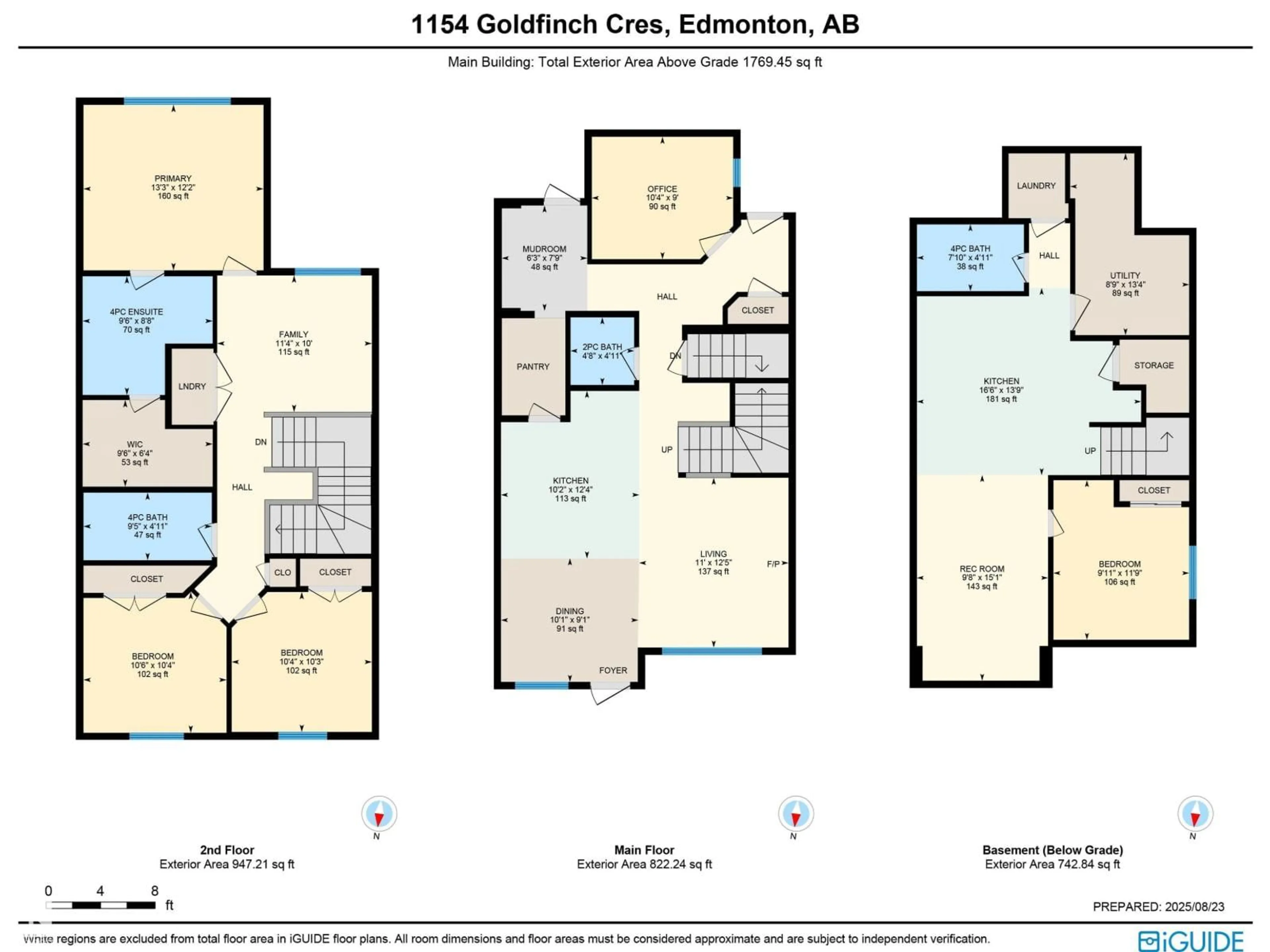 Floor plan for 1154 GOLDFINCH CR, Edmonton Alberta T5S0R1