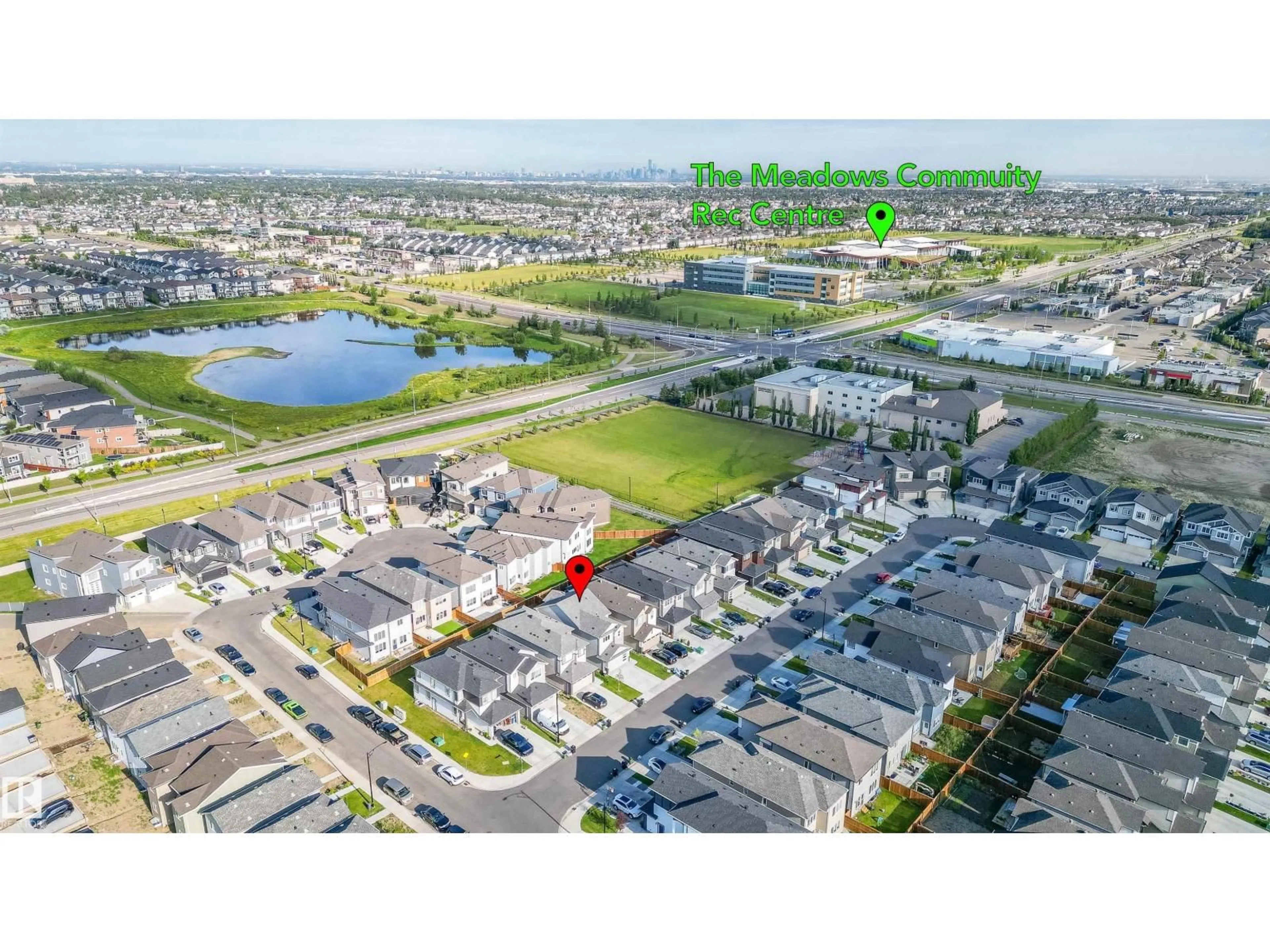 A pic from outside/outdoor area/front of a property/back of a property/a pic from drone, water/lake/river/ocean view for 1616 16 ST, Edmonton Alberta T6T2S1