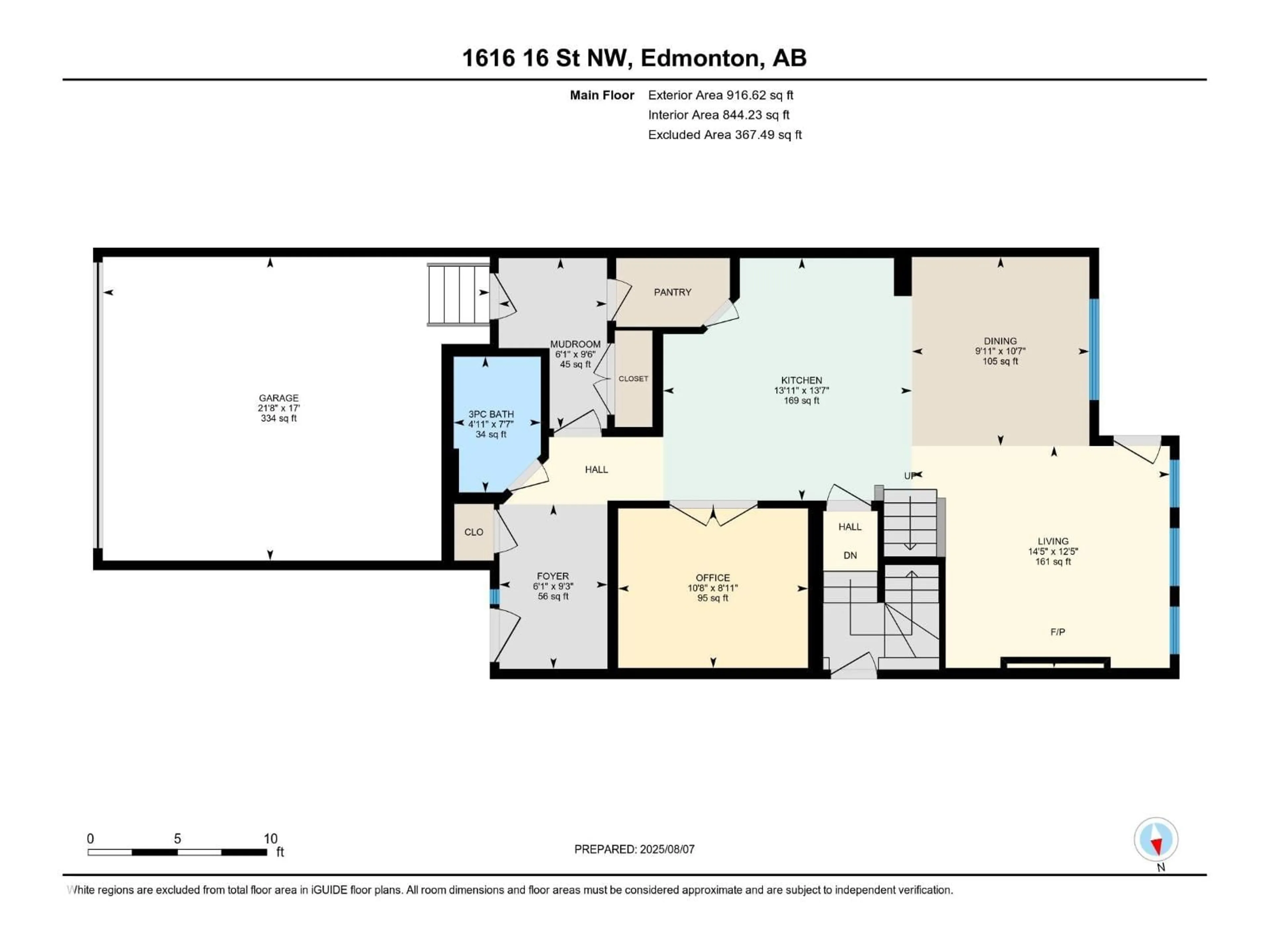 Floor plan for 1616 16 ST, Edmonton Alberta T6T2S1