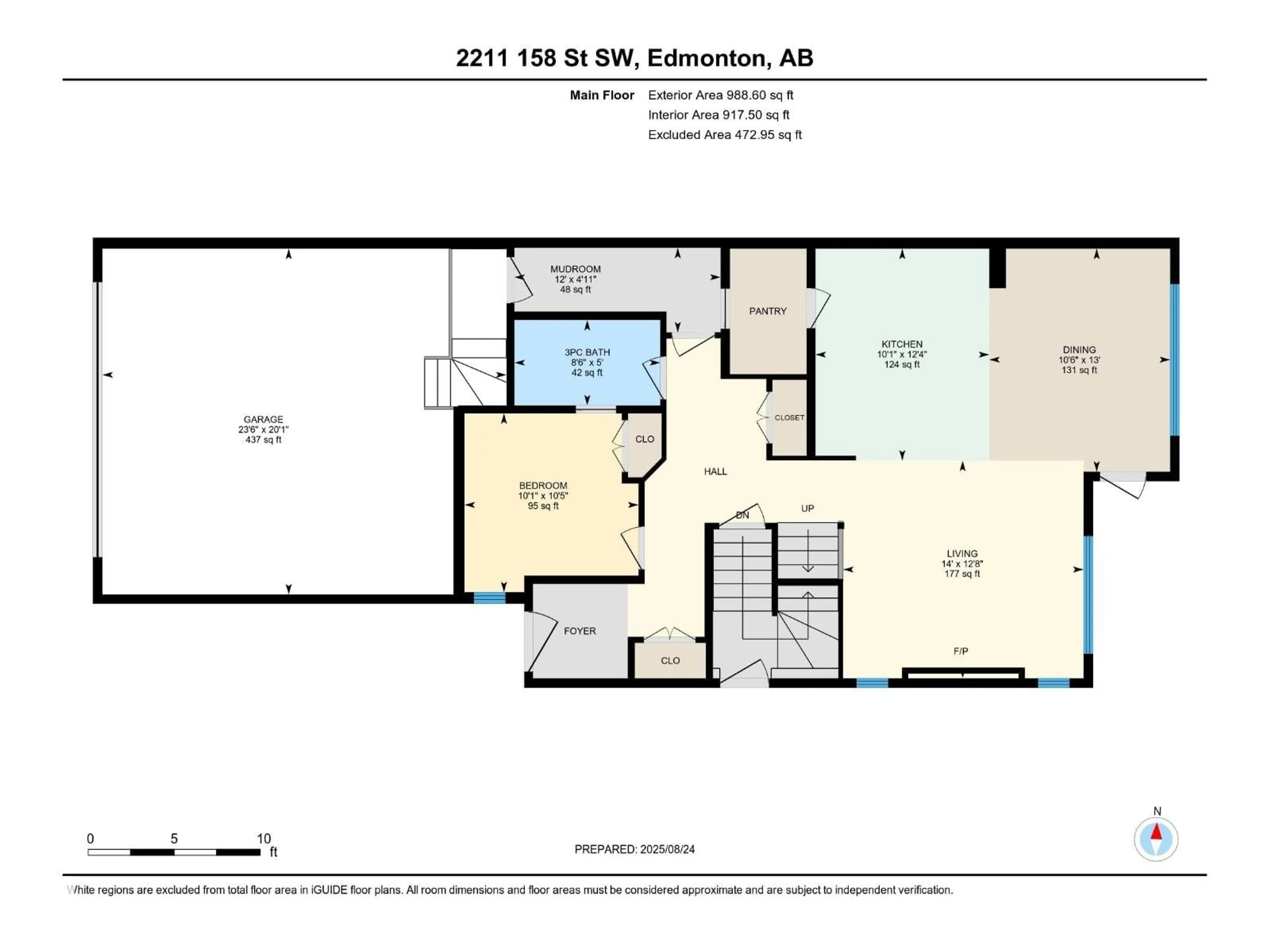 Floor plan for 2211 158 ST, Edmonton Alberta T6W5P5