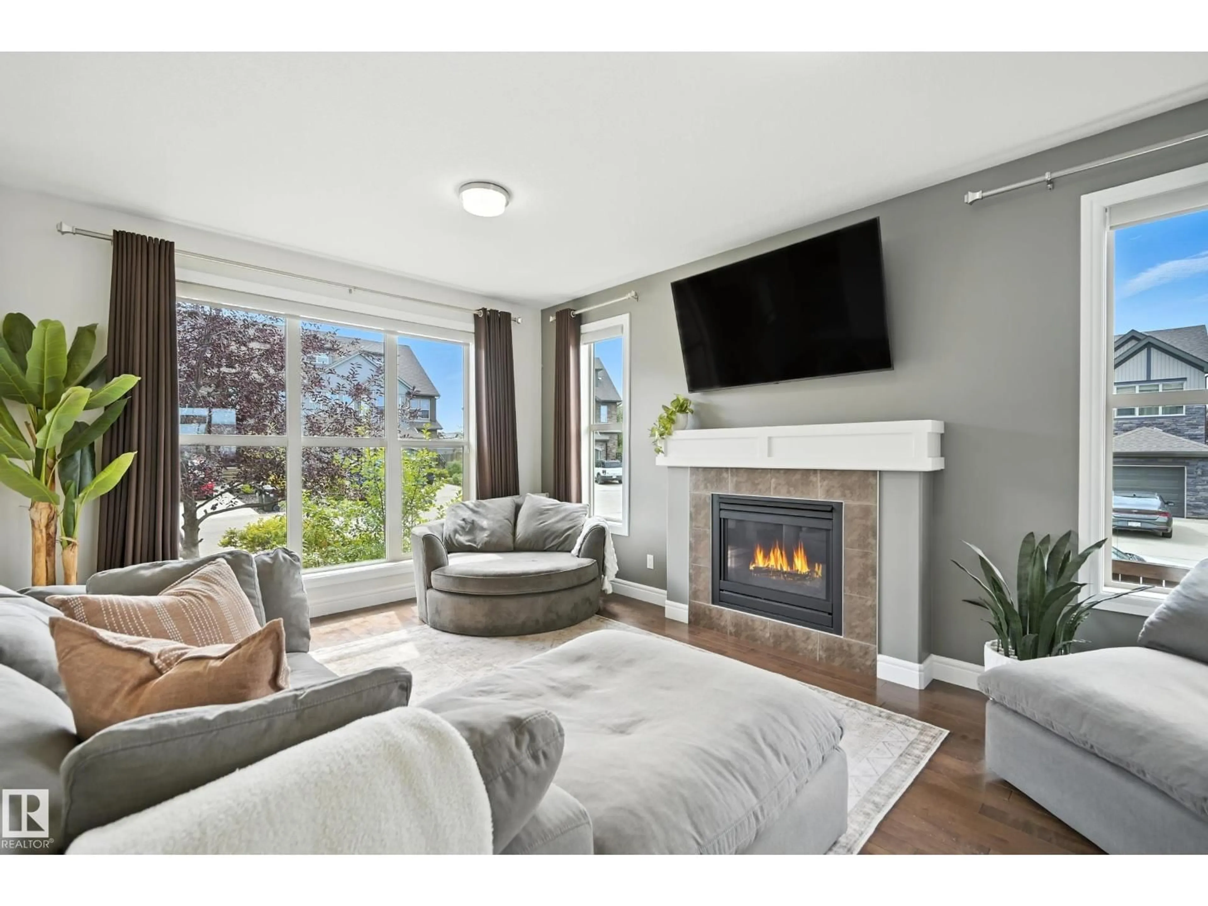 Living room with furniture, unknown for 12 GREENBURY CR, Spruce Grove Alberta T7X0L9