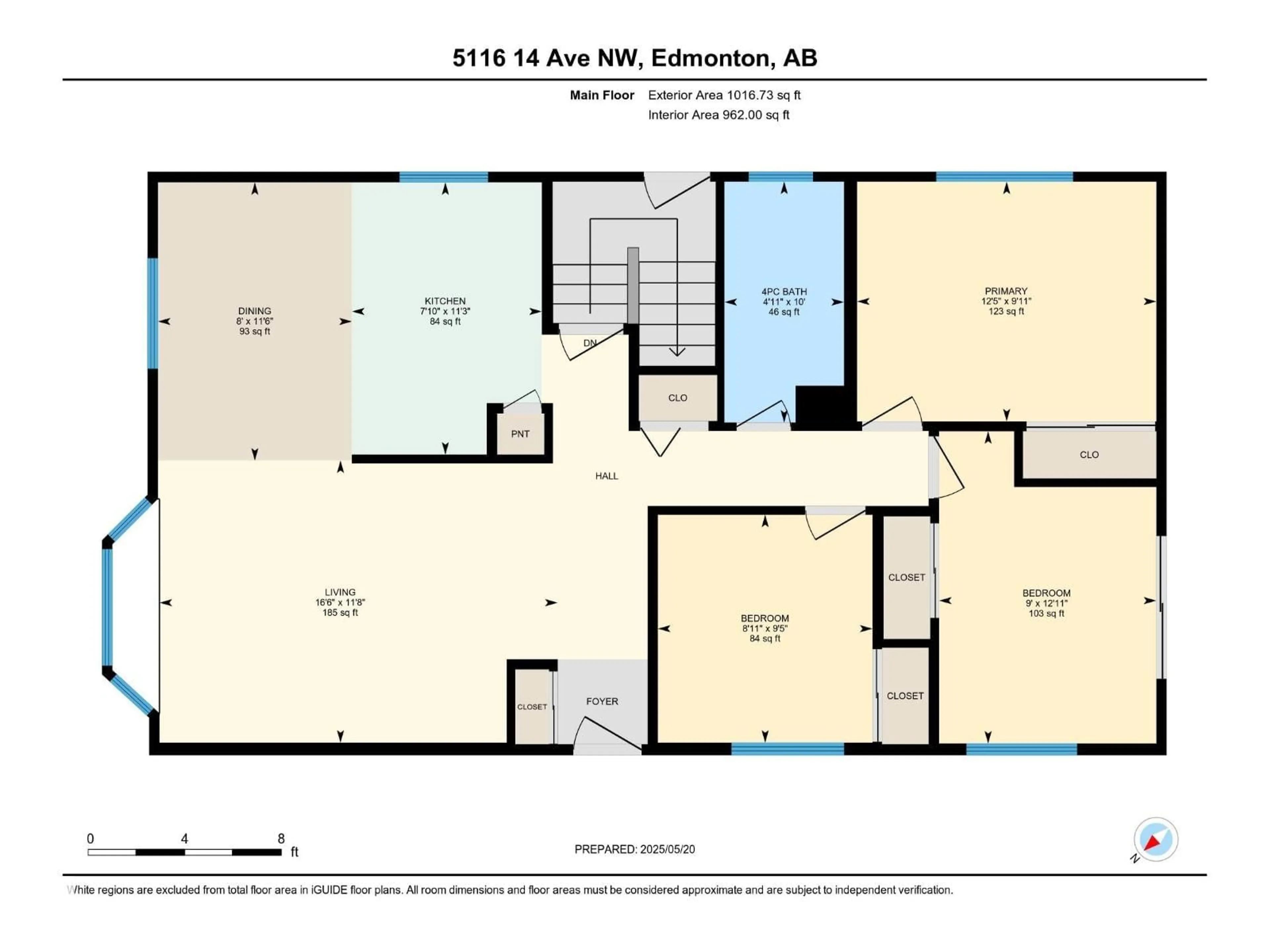 Floor plan for 5116 14 AV, Edmonton Alberta T6L1Z8