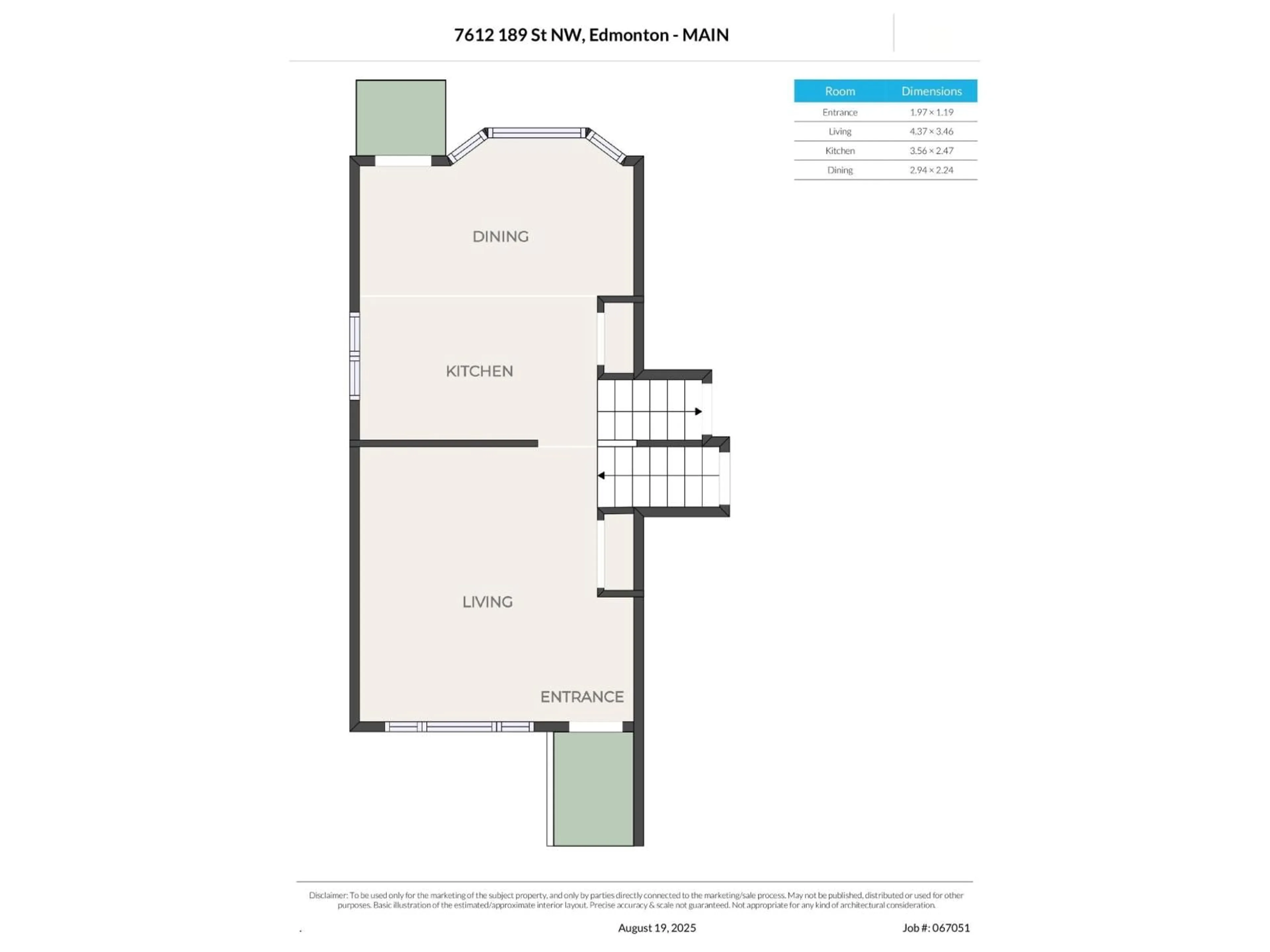 Floor plan for NW - 7612 189 ST, Edmonton Alberta T5T5H9