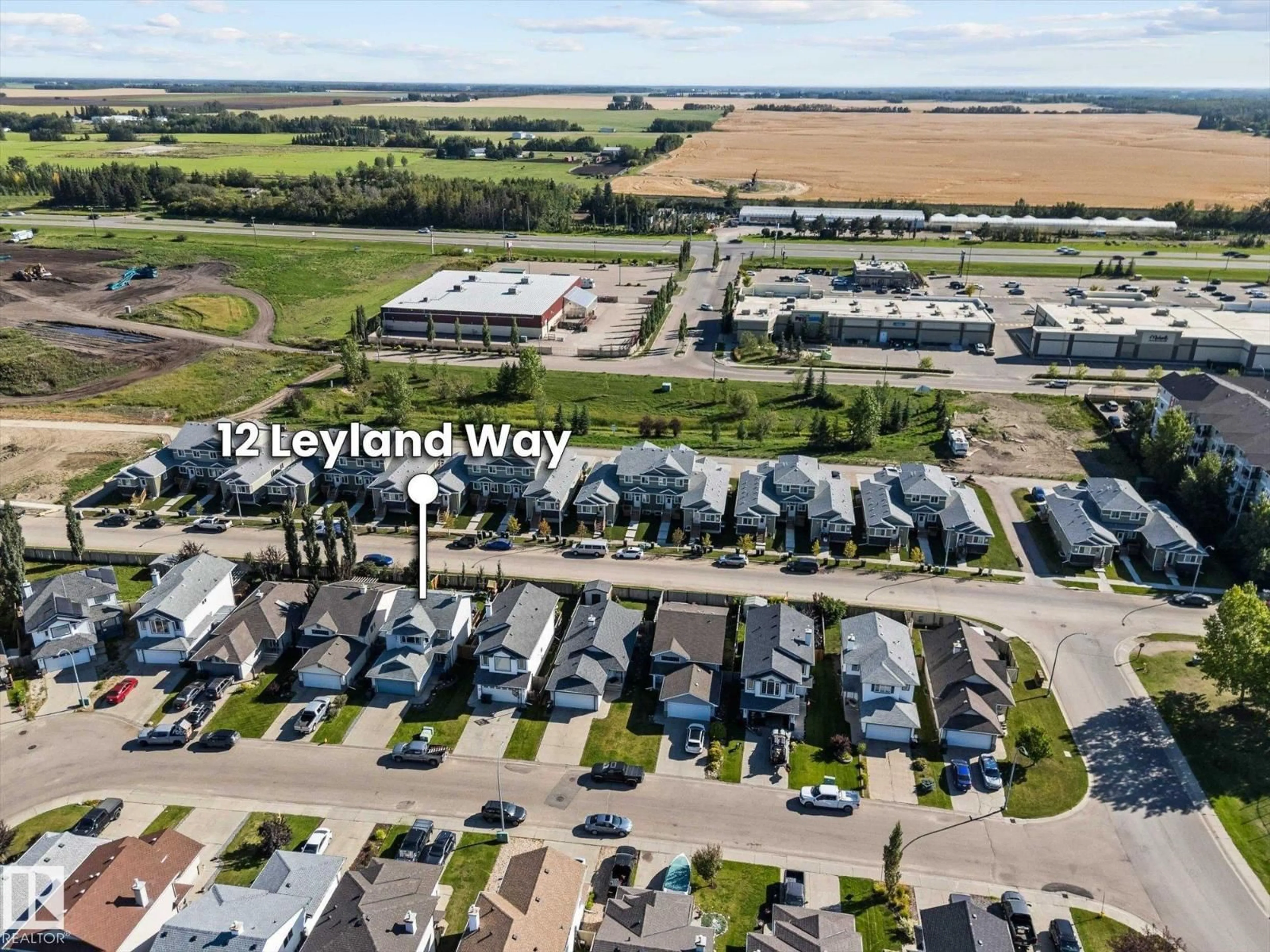 A pic from outside/outdoor area/front of a property/back of a property/a pic from drone, street for 12 LEYLAND WY, Spruce Grove Alberta T7X0A8