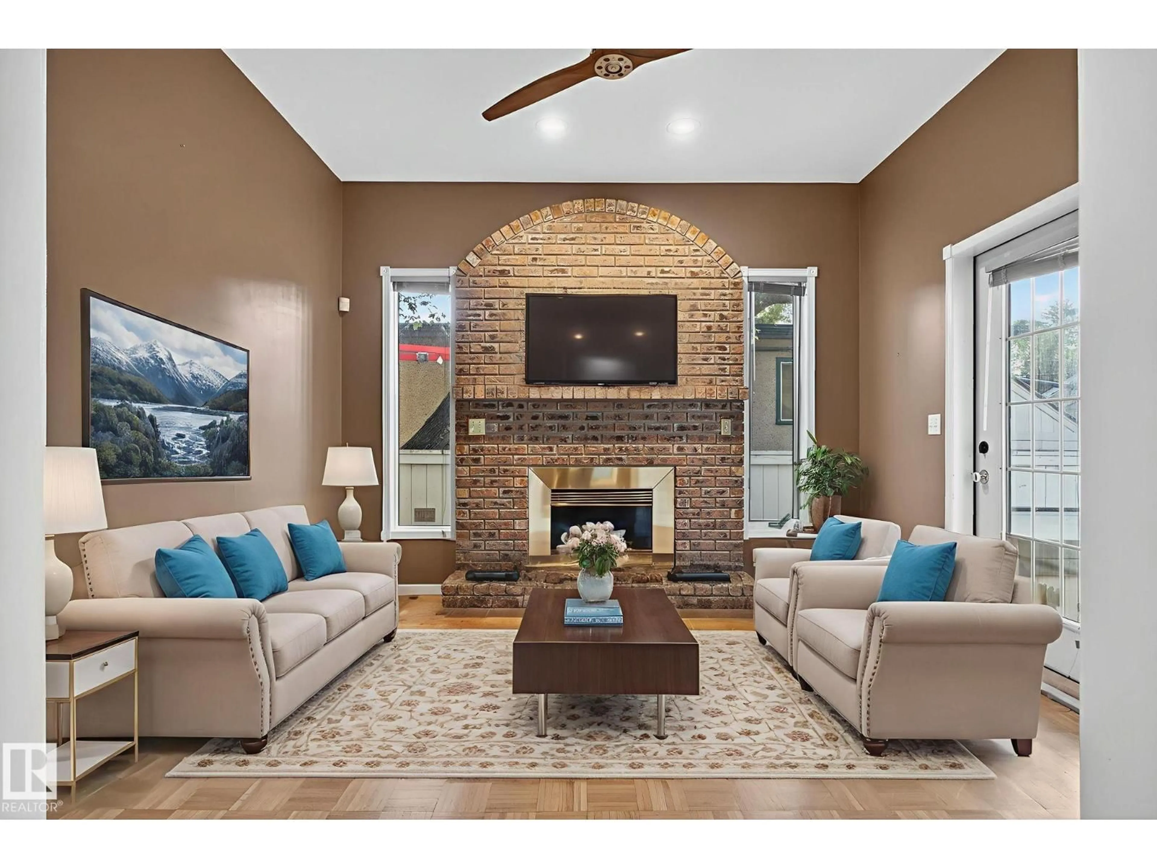 Living room with furniture, unknown for 3814 108 AV, Edmonton Alberta T5W0G1