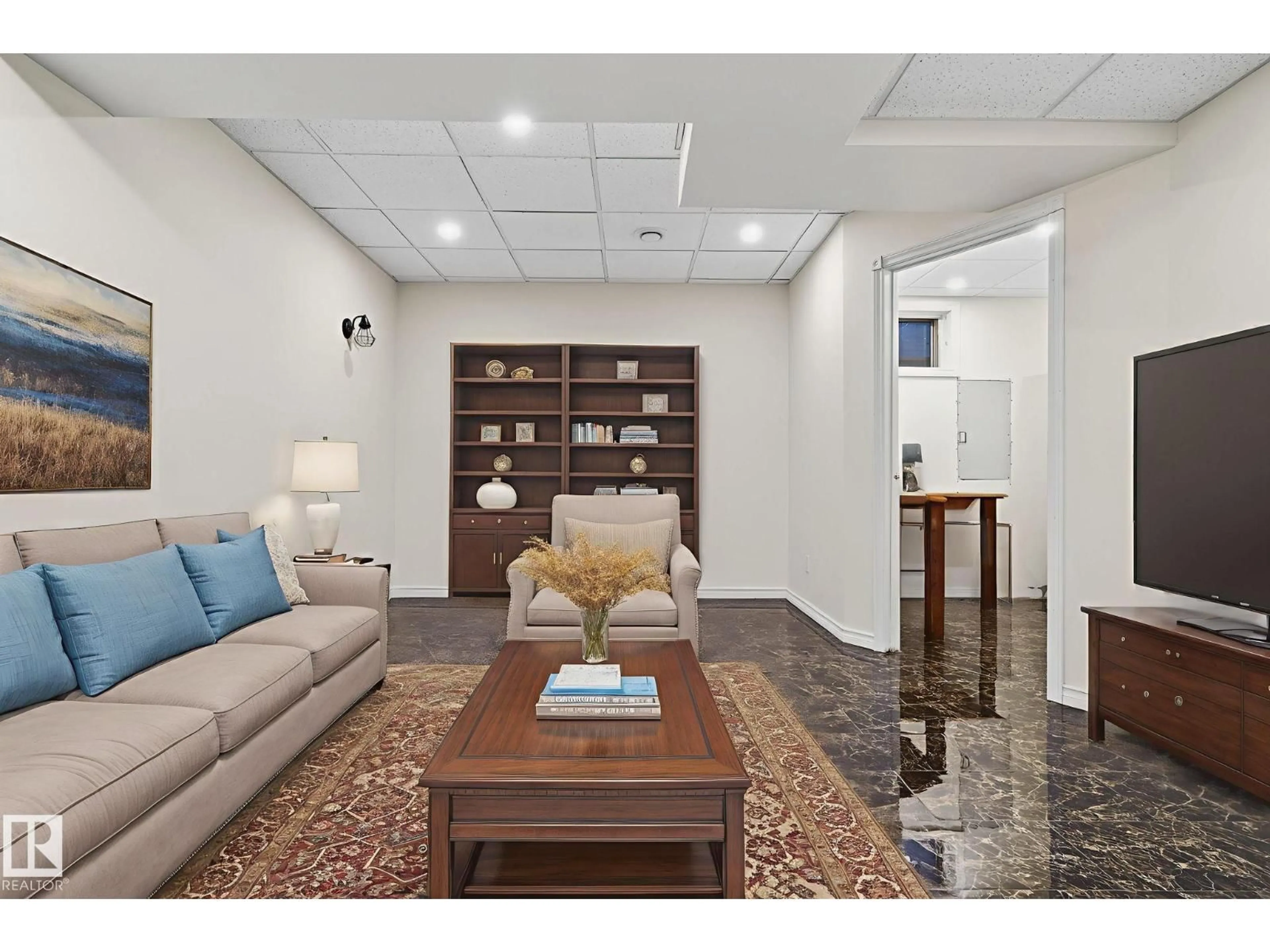 Living room with furniture, unknown for 3814 108 AV, Edmonton Alberta T5W0G1