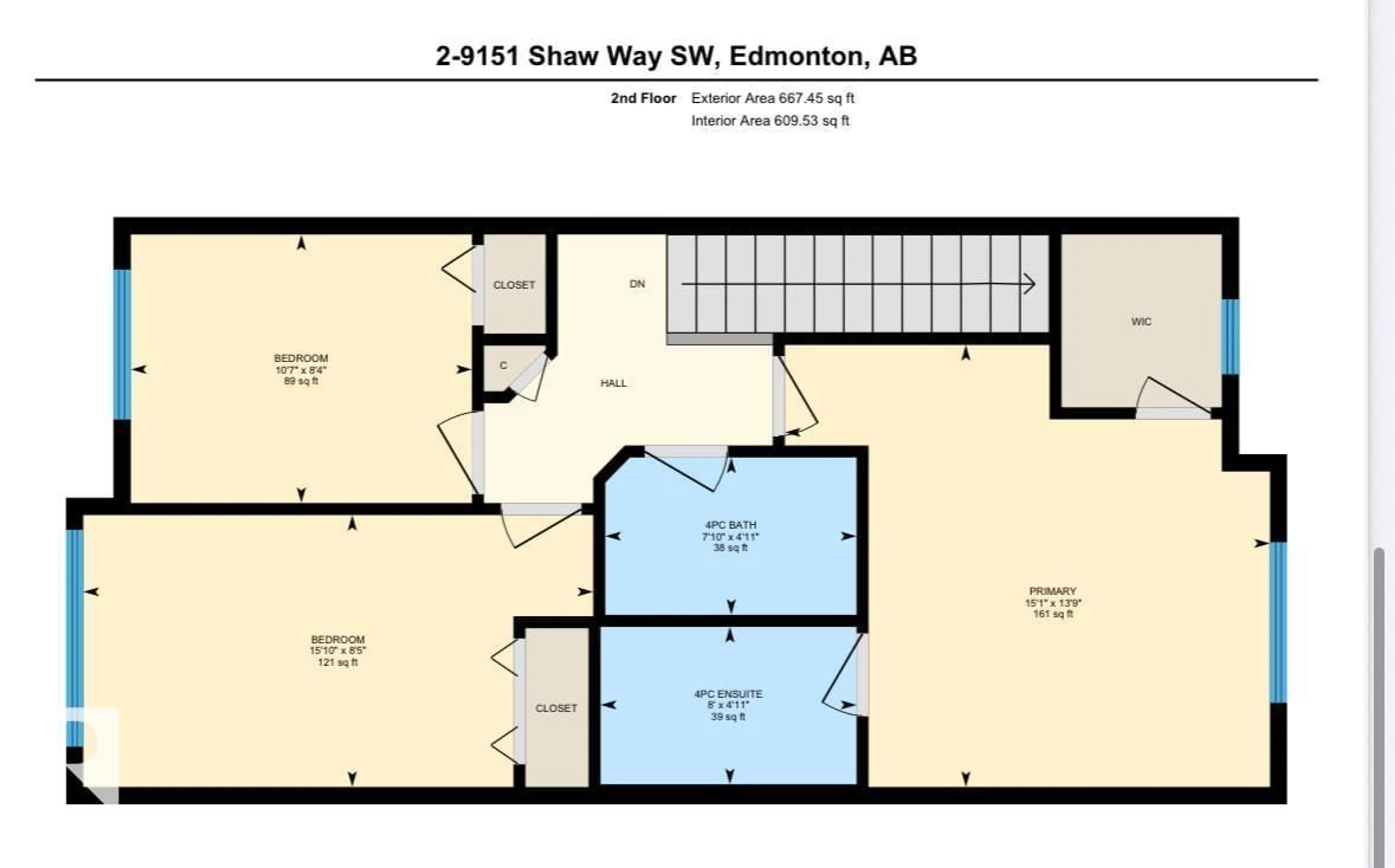 Floor plan for #2 - 9151 SHAW WAY, Edmonton Alberta T6X1W7
