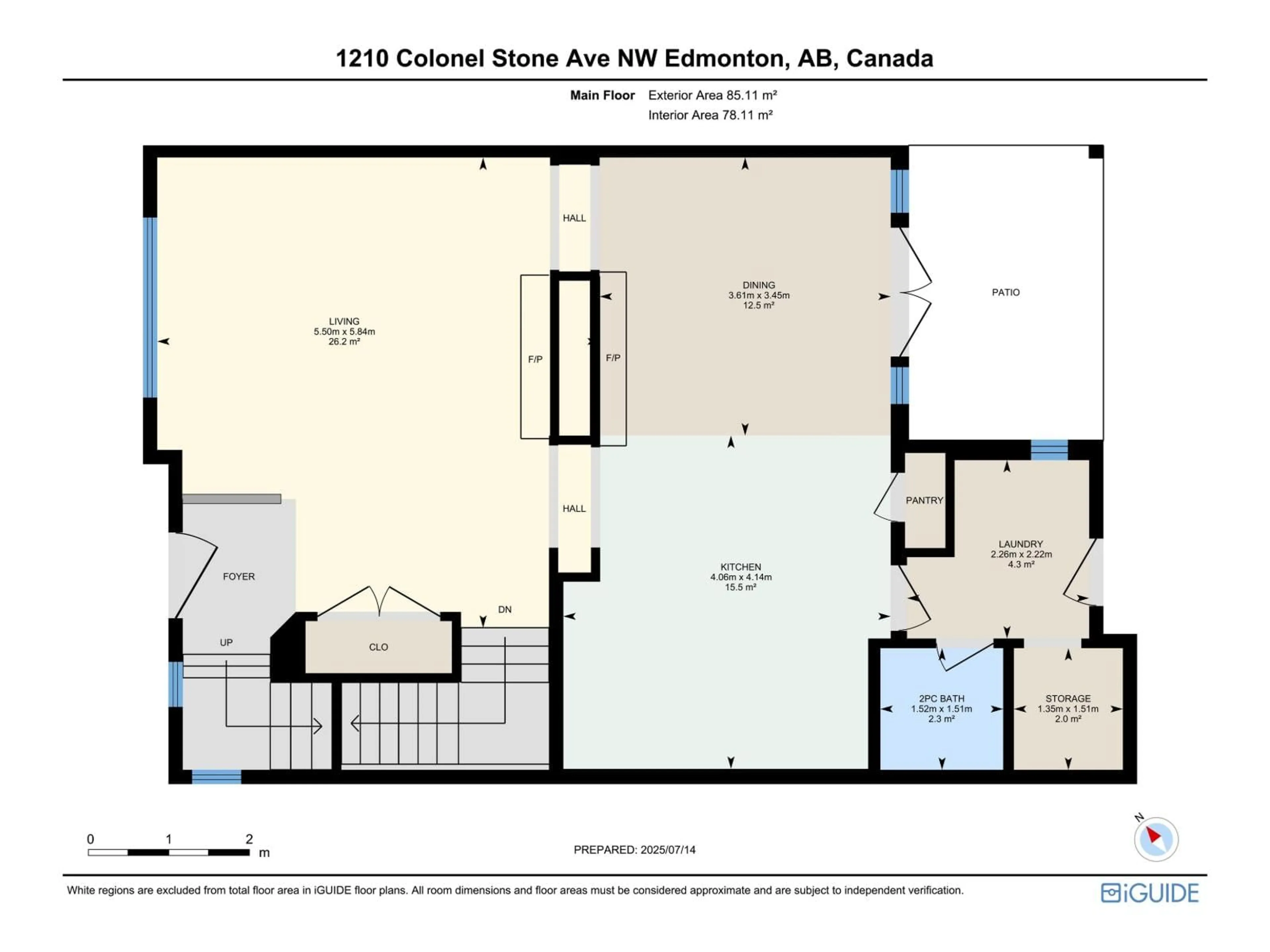 Floor plan for 1210 COLONEL STONE AV, Edmonton Alberta T5E0E5