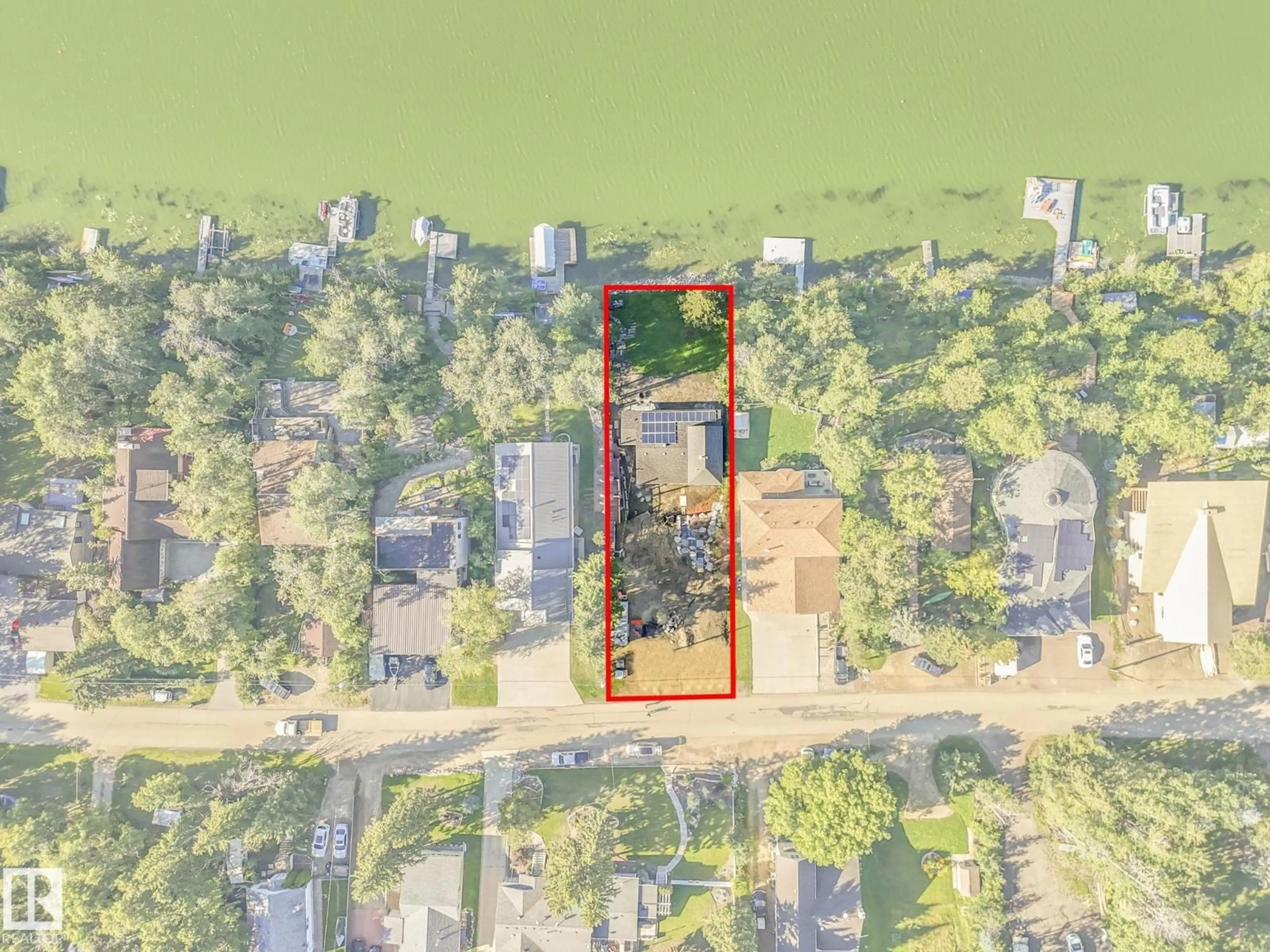 A pic from outside/outdoor area/front of a property/back of a property/a pic from drone, water/lake/river/ocean view for 52059 - 73 RANGE ROAD 220, Rural Strathcona County Alberta T8E1B9