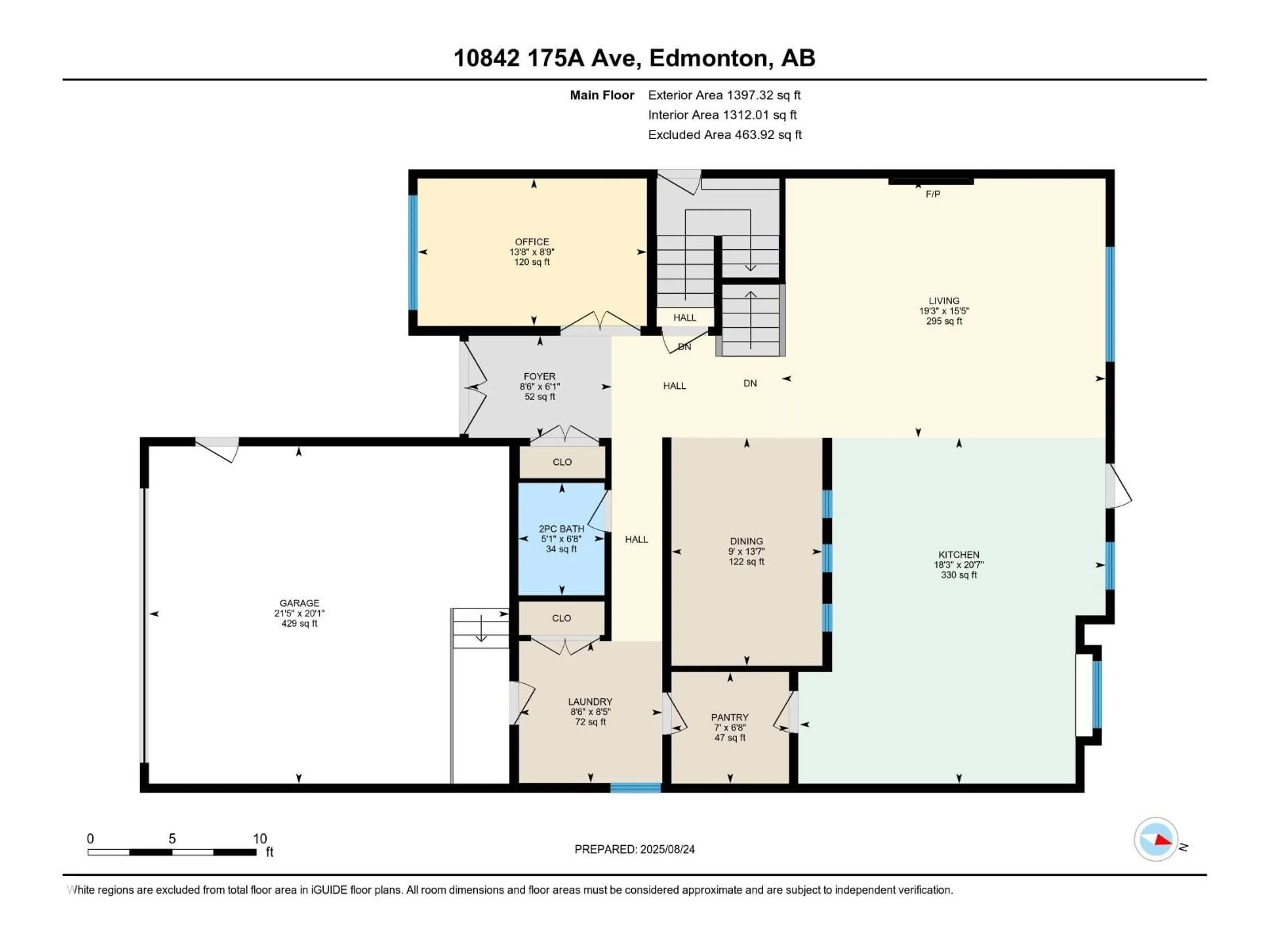 Floor plan for 10842 175A AV, Edmonton Alberta T5X0B8