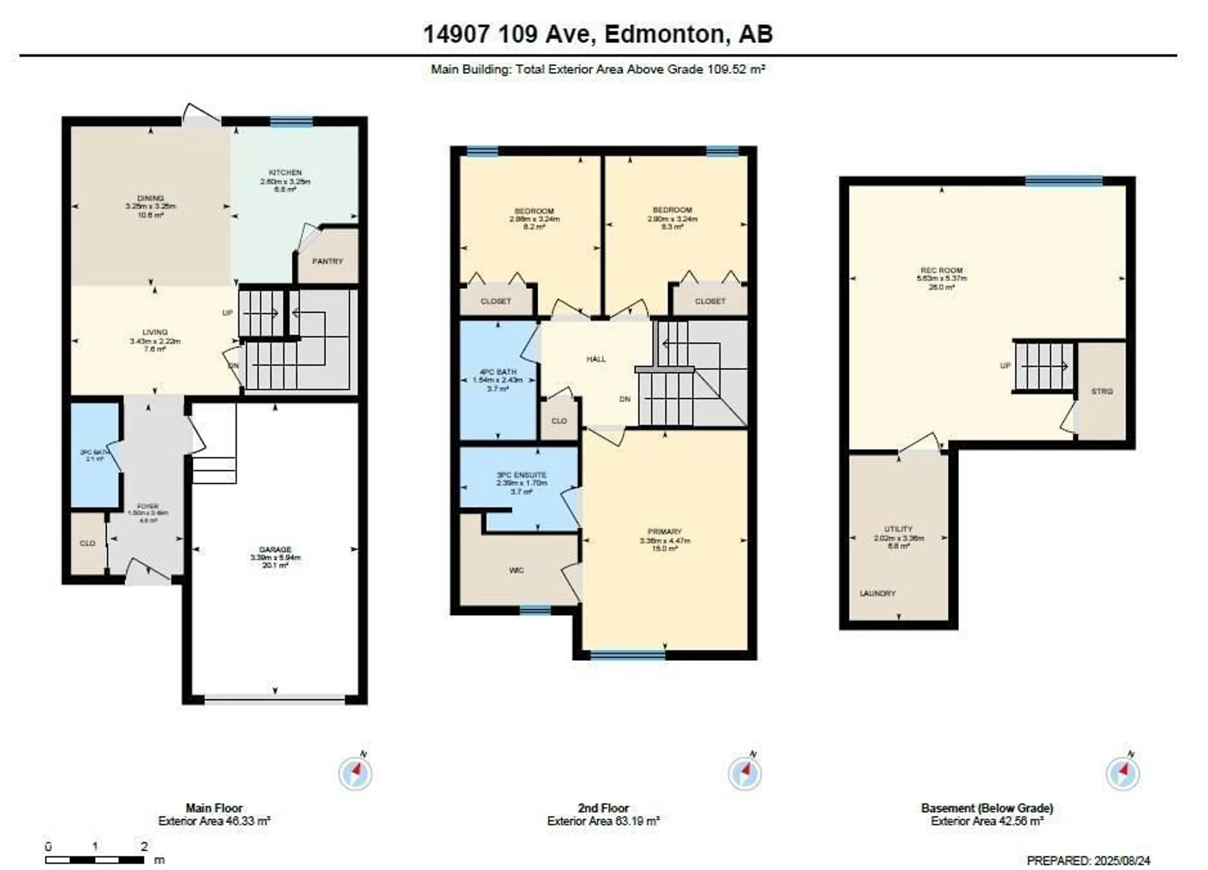 Floor plan for 14907 109 AV, Edmonton Alberta T5P1M5
